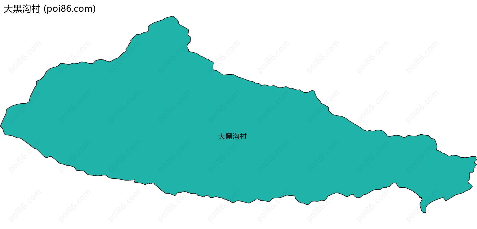 大黑沟村边界地图