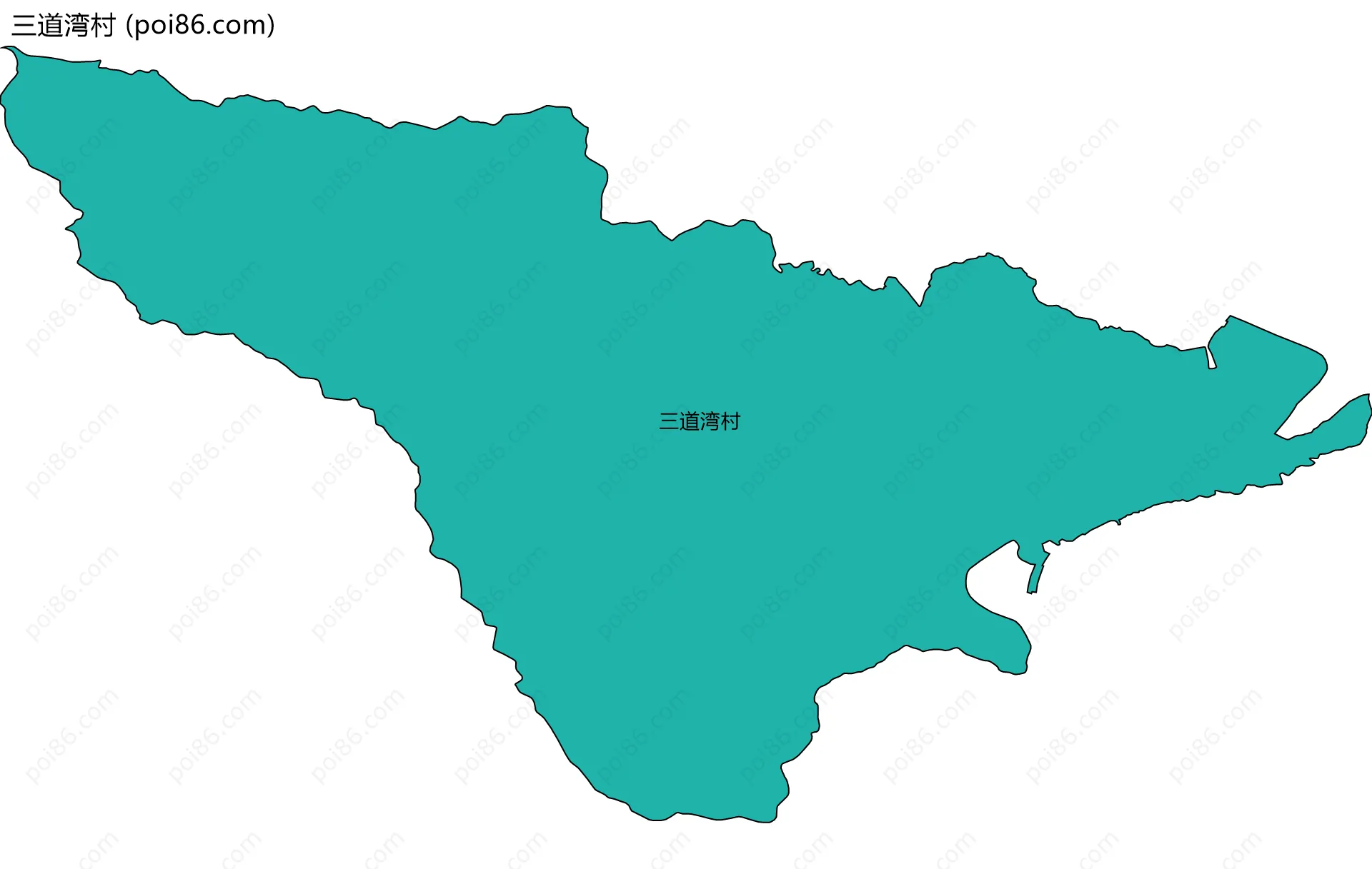 三道湾村边界地图