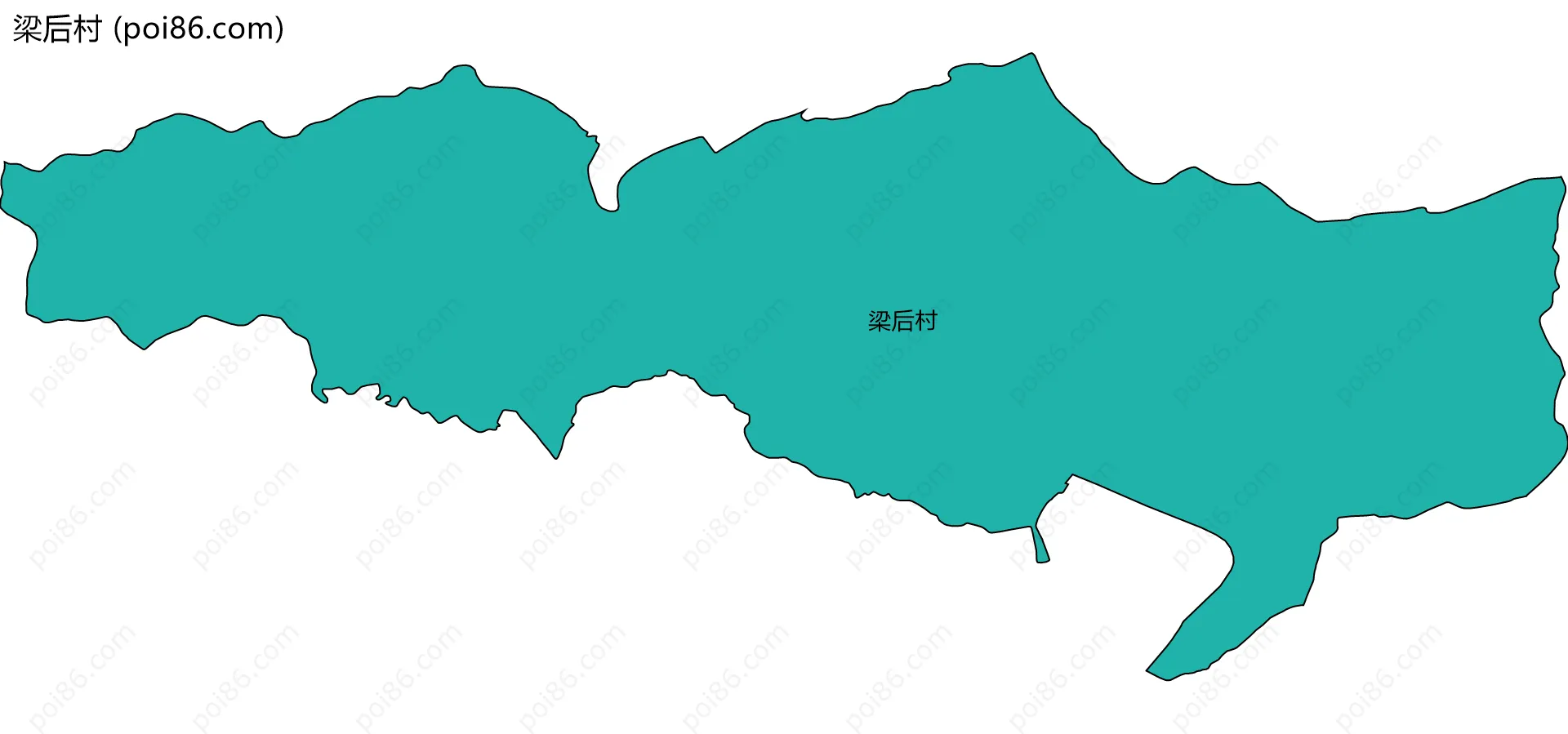 梁后村边界地图