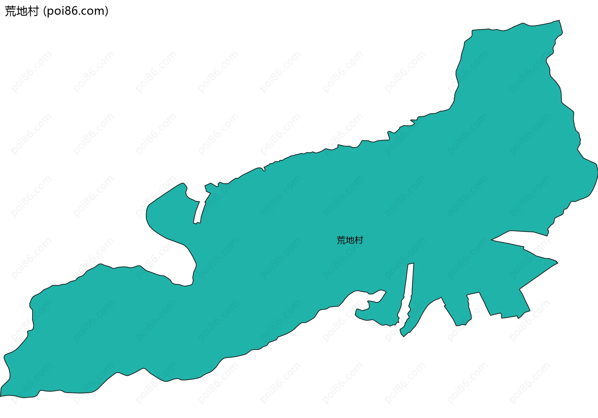 荒地村边界地图