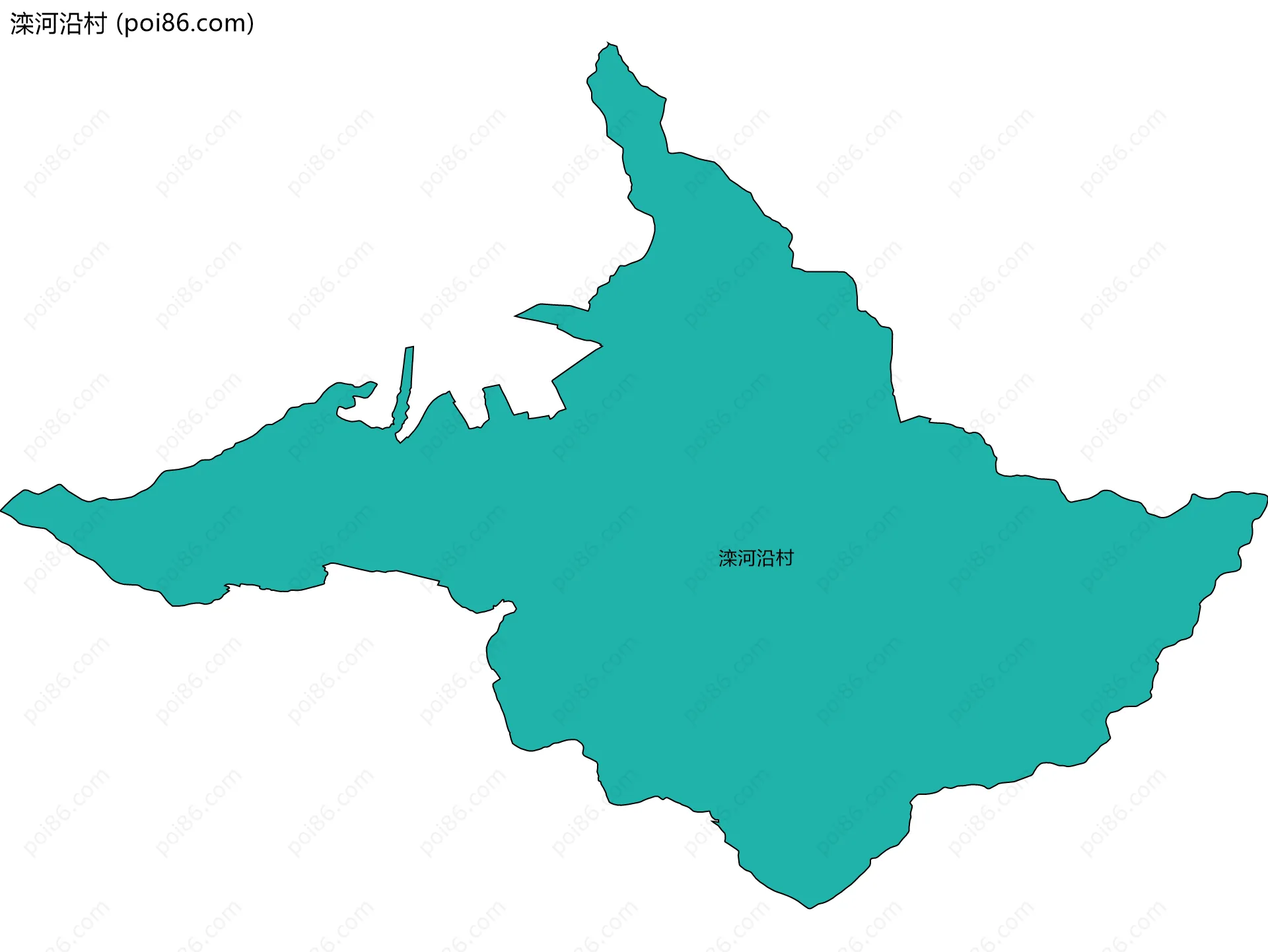 滦河沿村边界地图