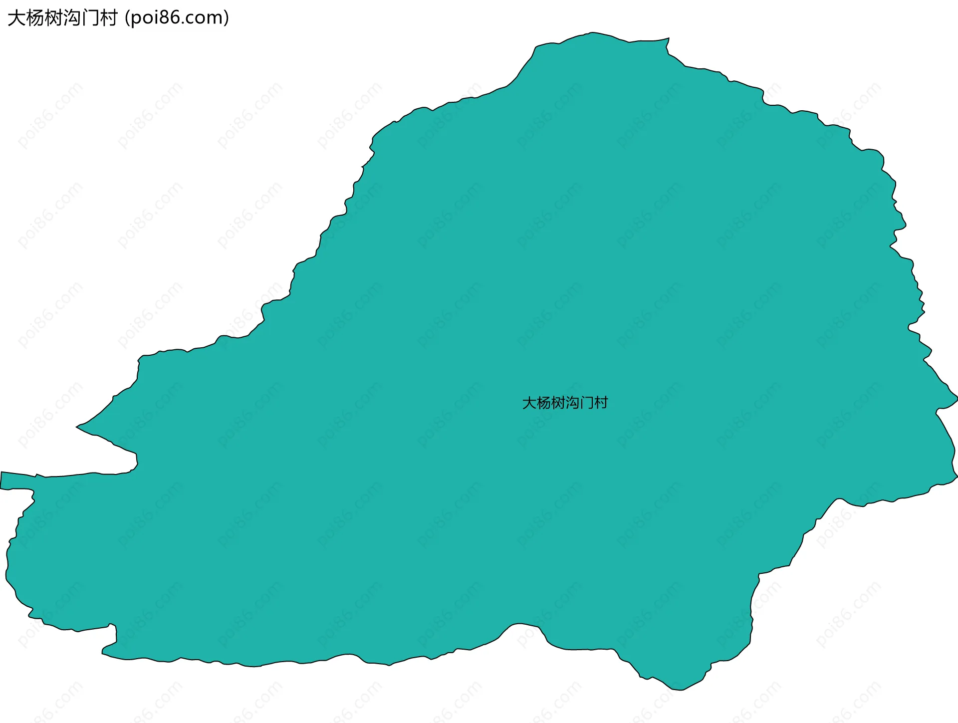 大杨树沟门村边界地图