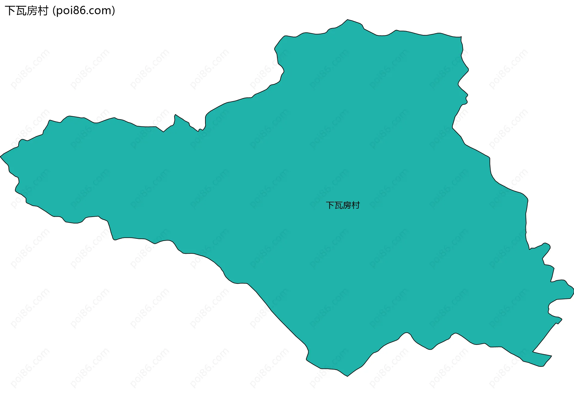 下瓦房村边界地图