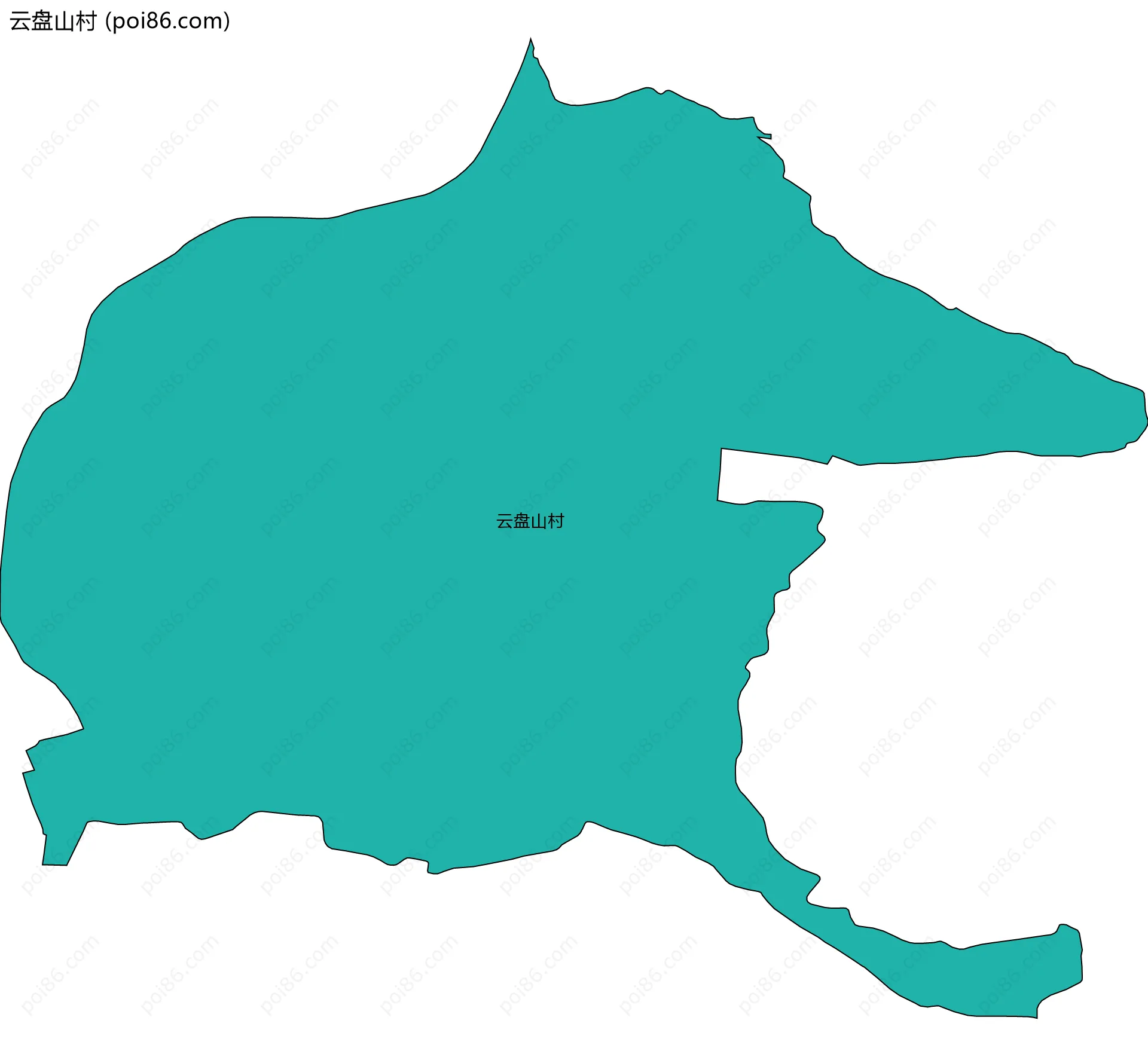 云盘山村边界地图
