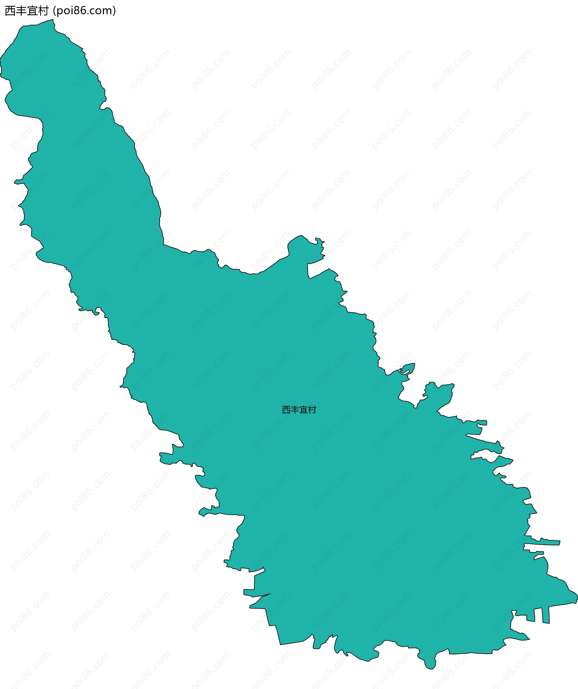 西丰宜村边界地图