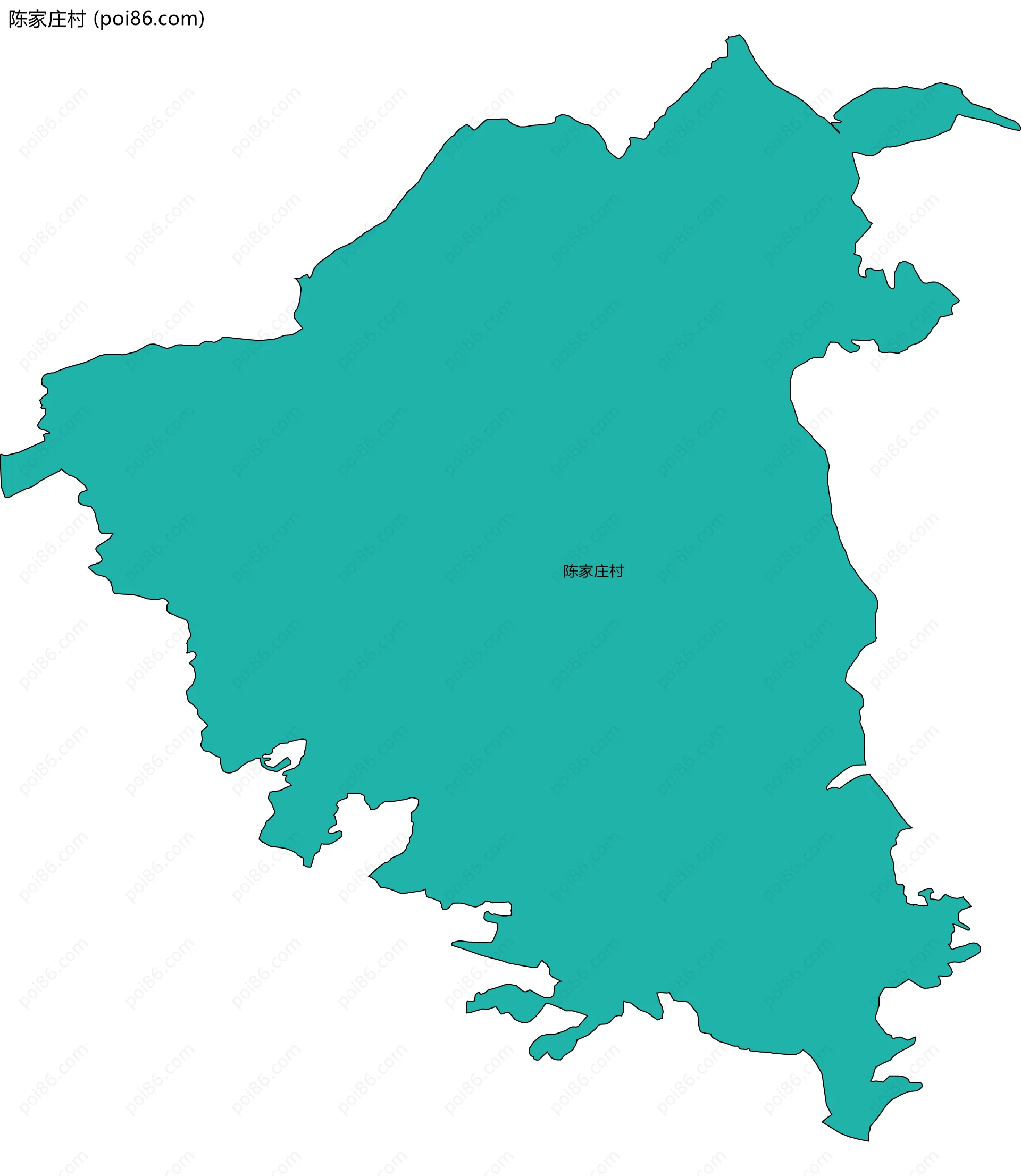 陈家庄村边界地图