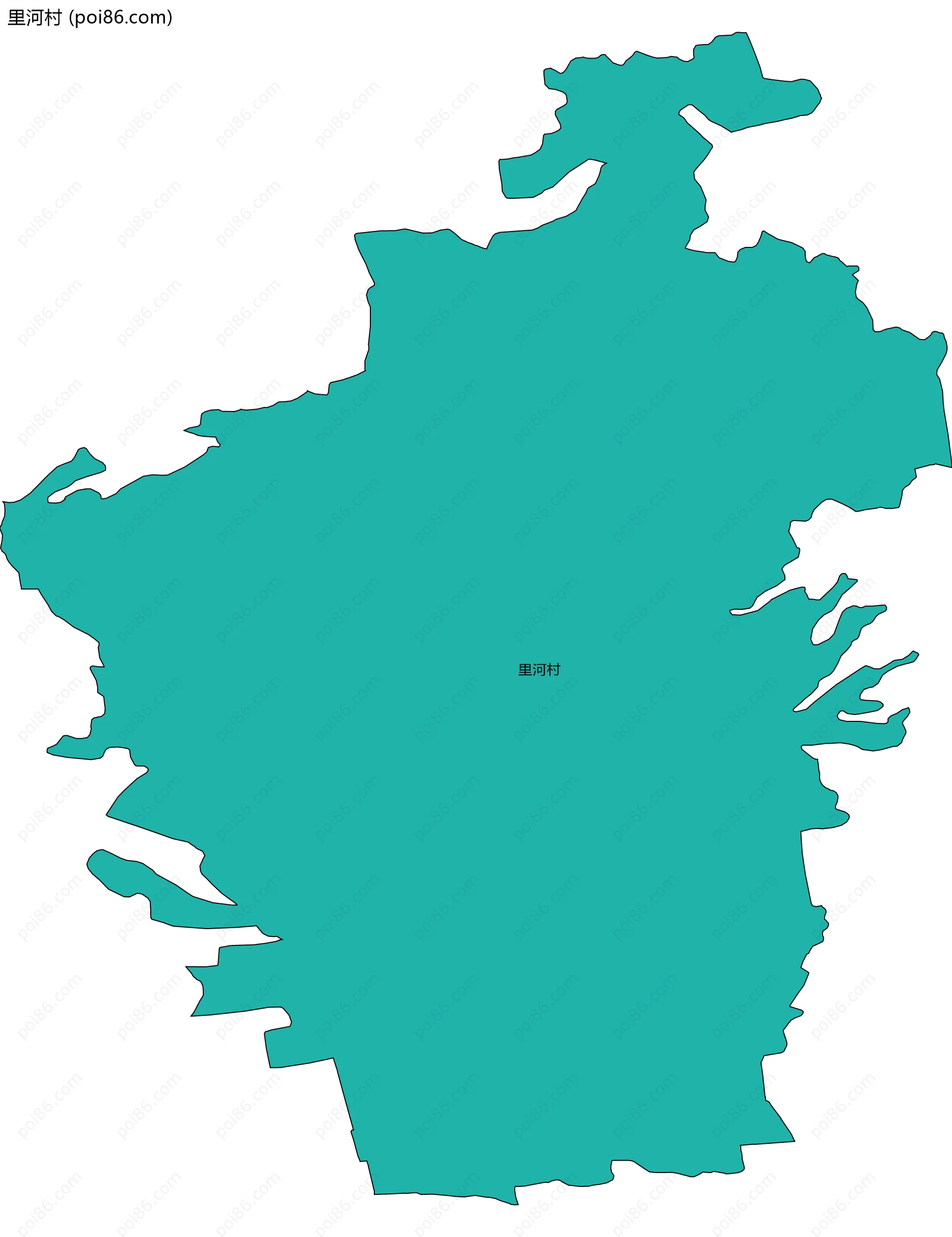 里河村边界地图