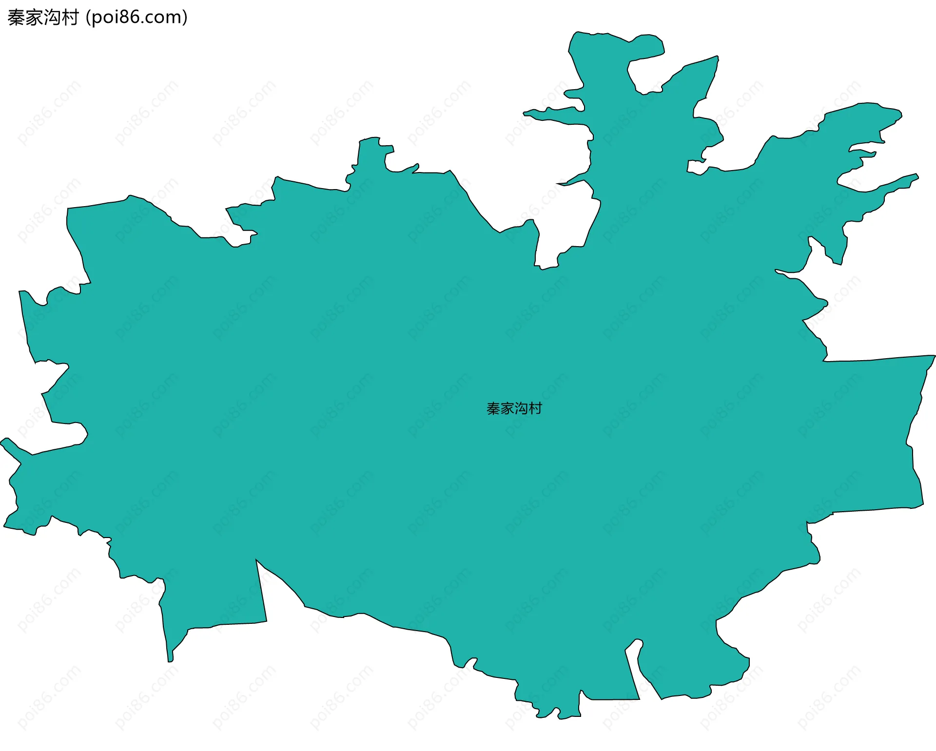 秦家沟村边界地图