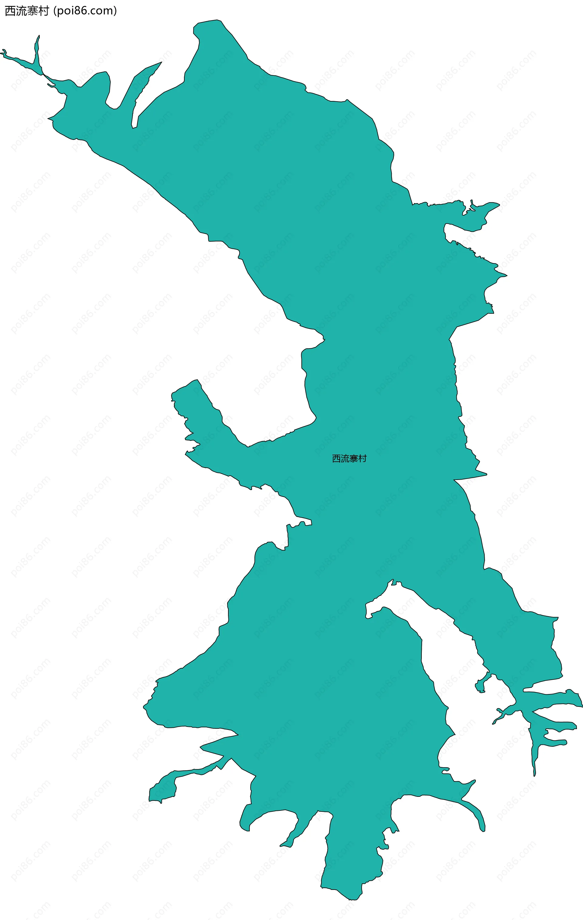 西流寨村边界地图