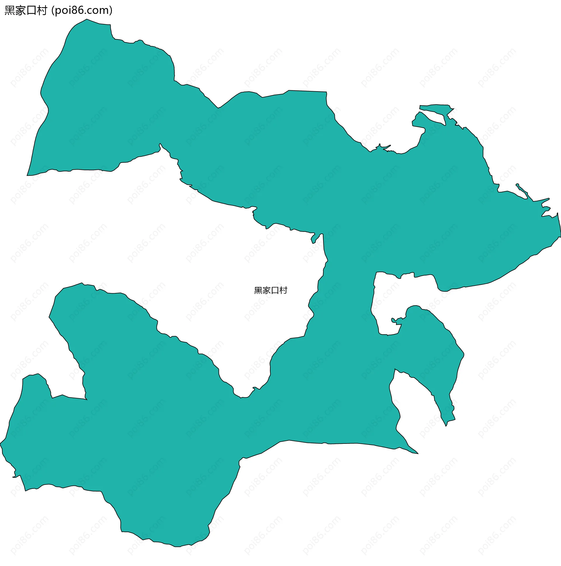 黑家口村边界地图