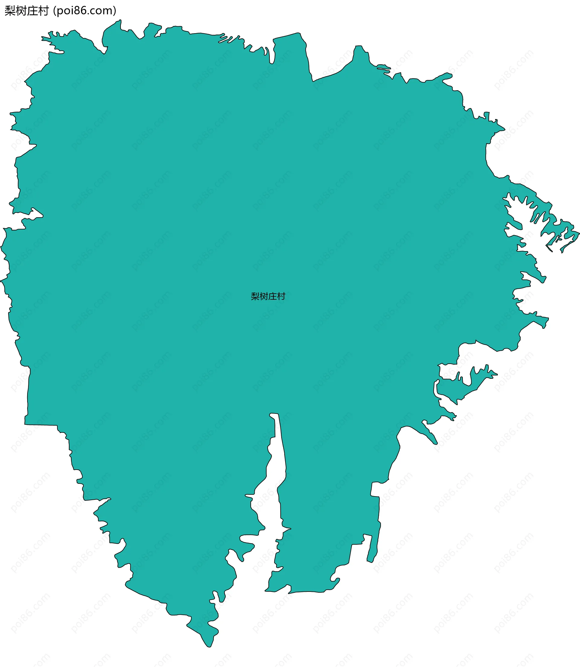 梨树庄村边界地图