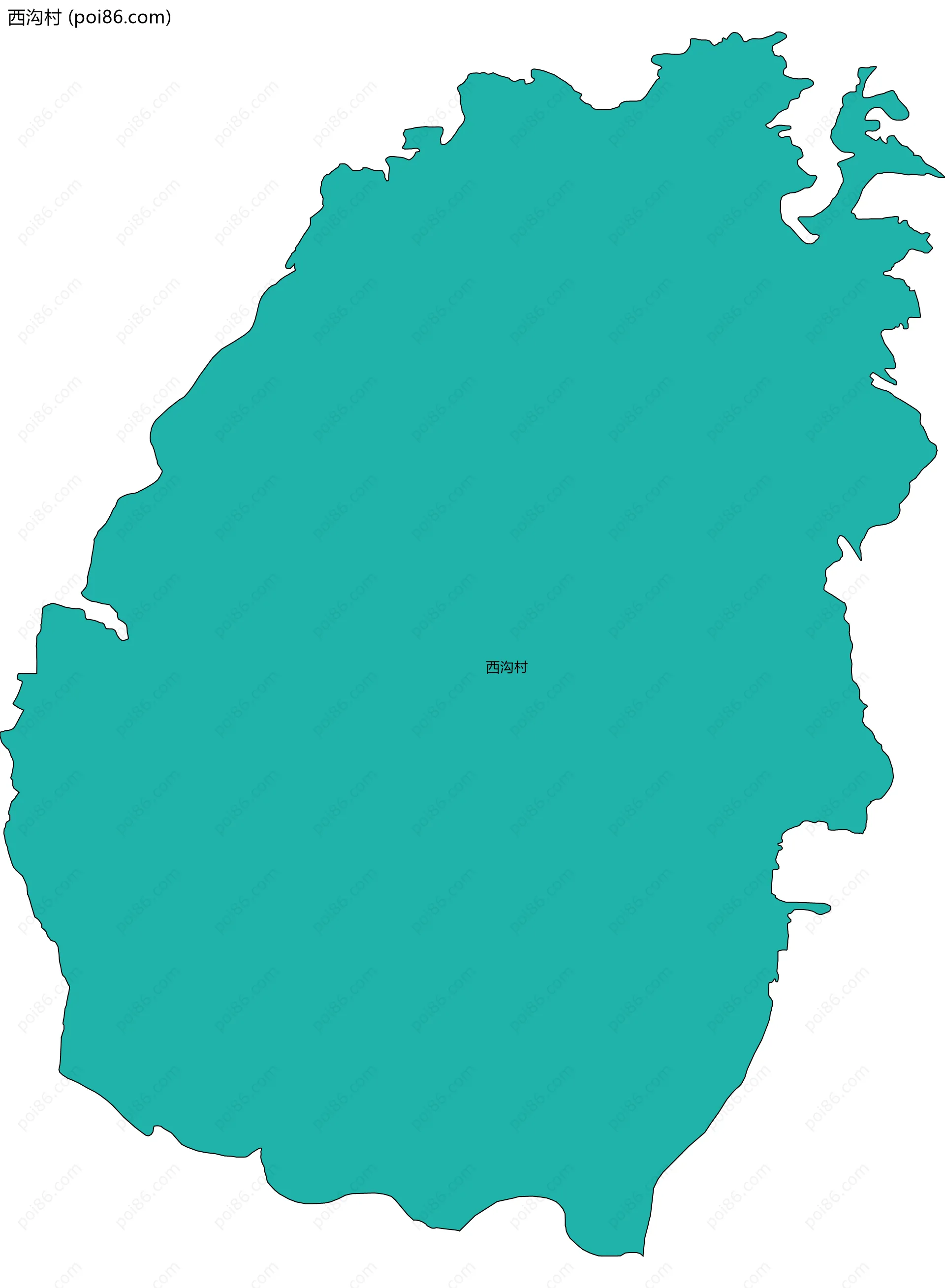 西沟村边界地图