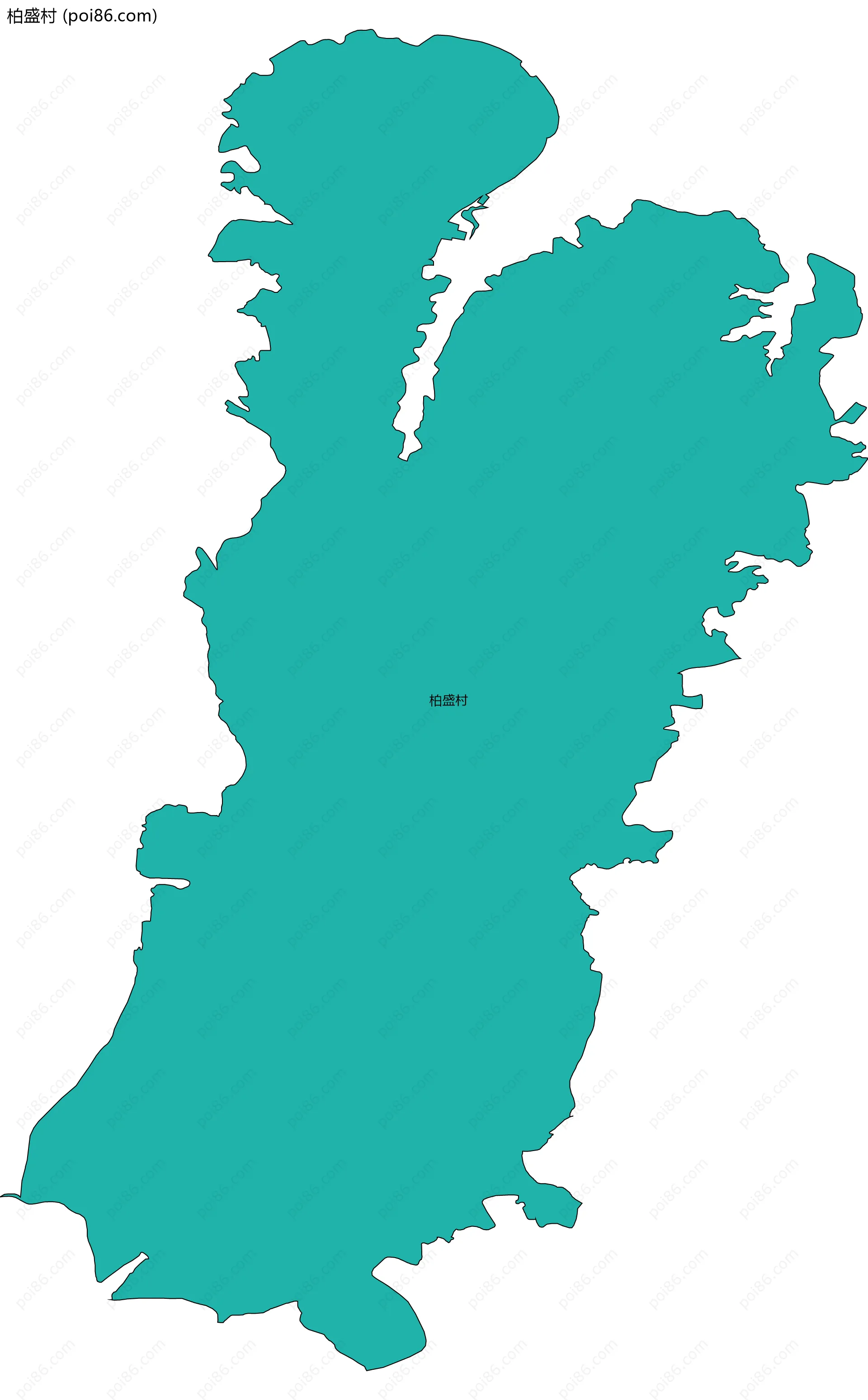 柏盛村边界地图