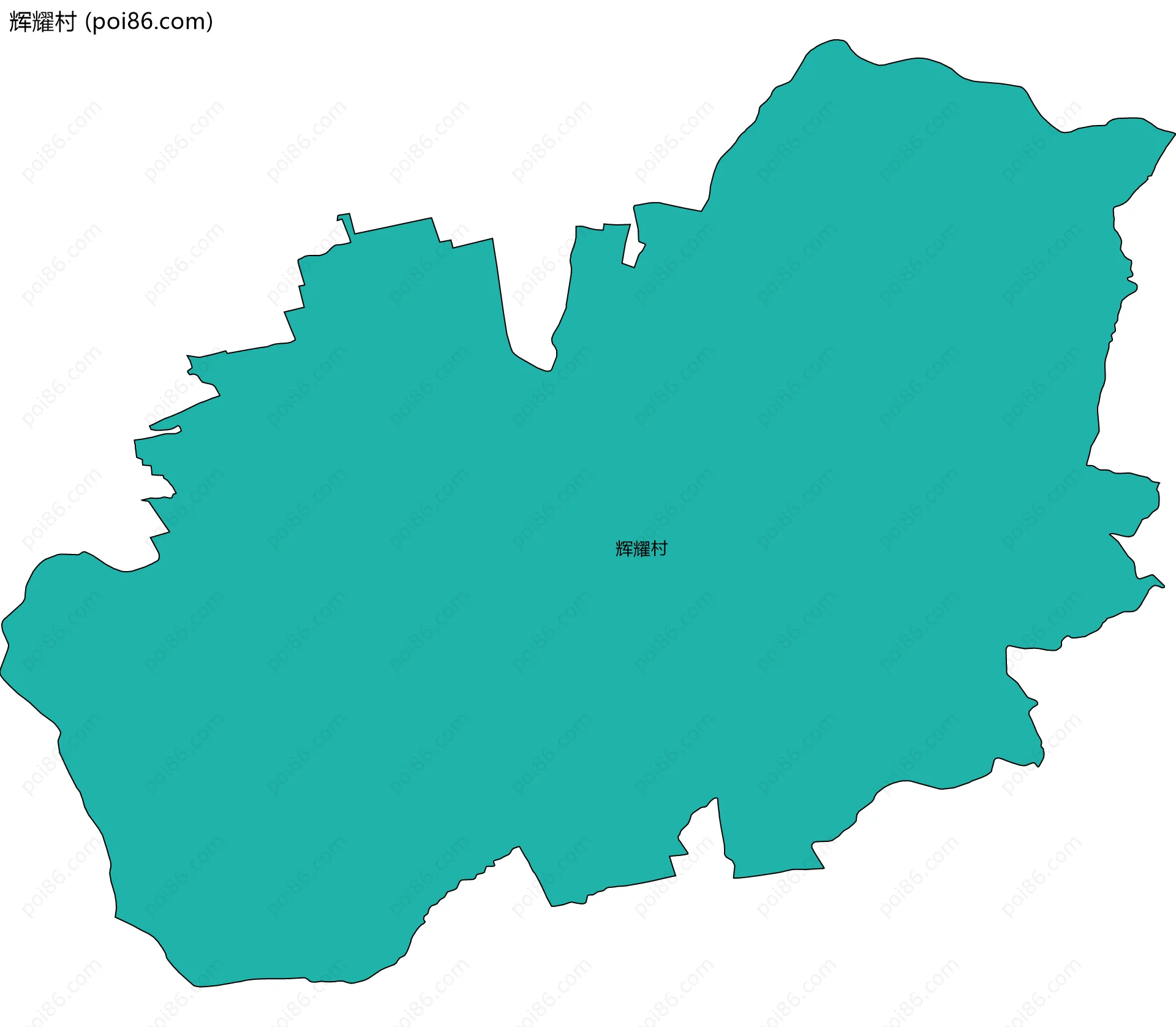 辉耀村边界地图