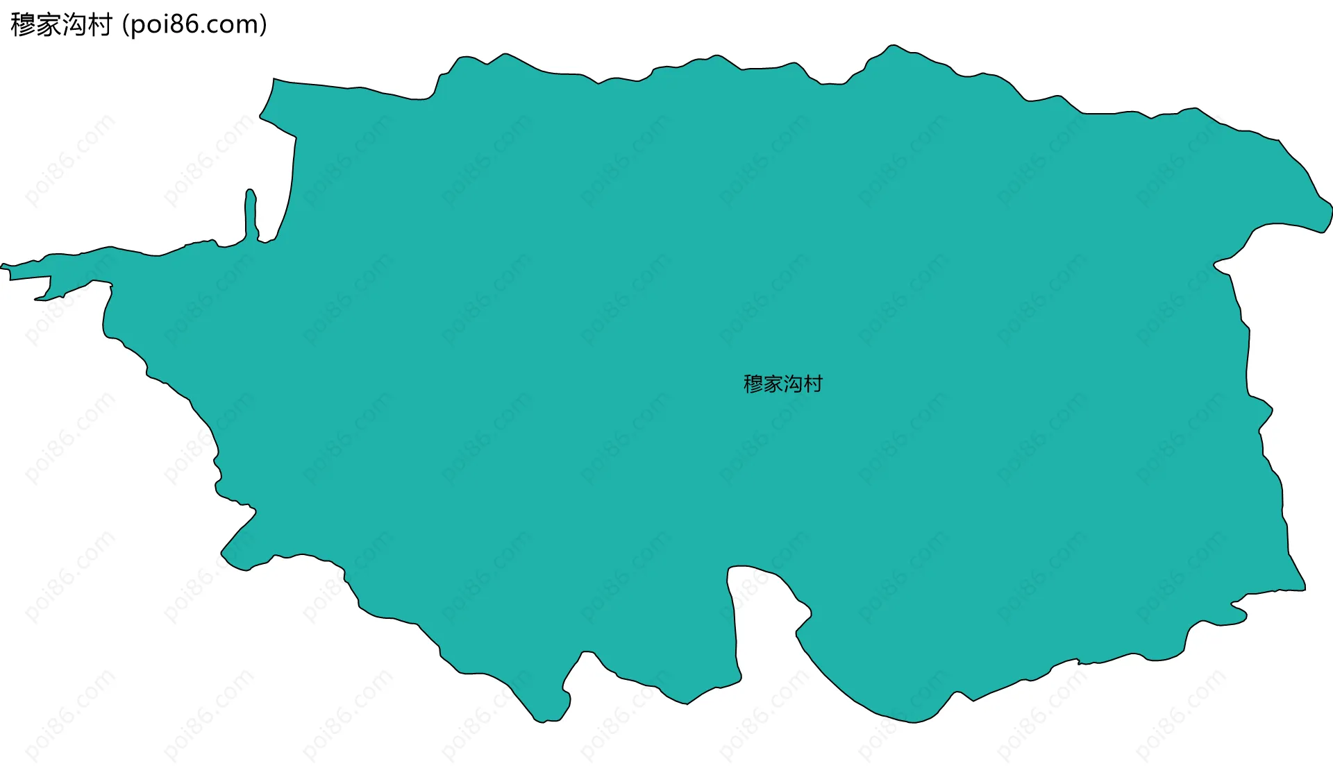 穆家沟村边界地图