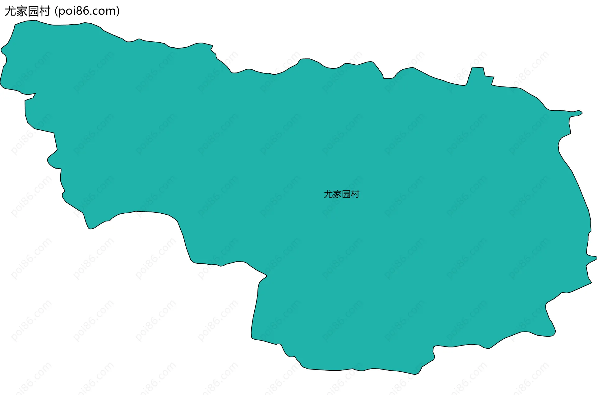 尤家园村边界地图