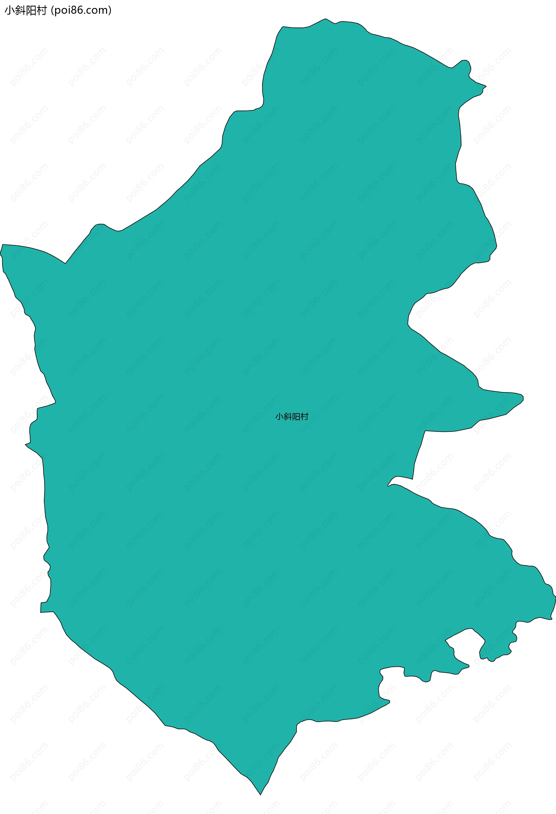 小斜阳村边界地图