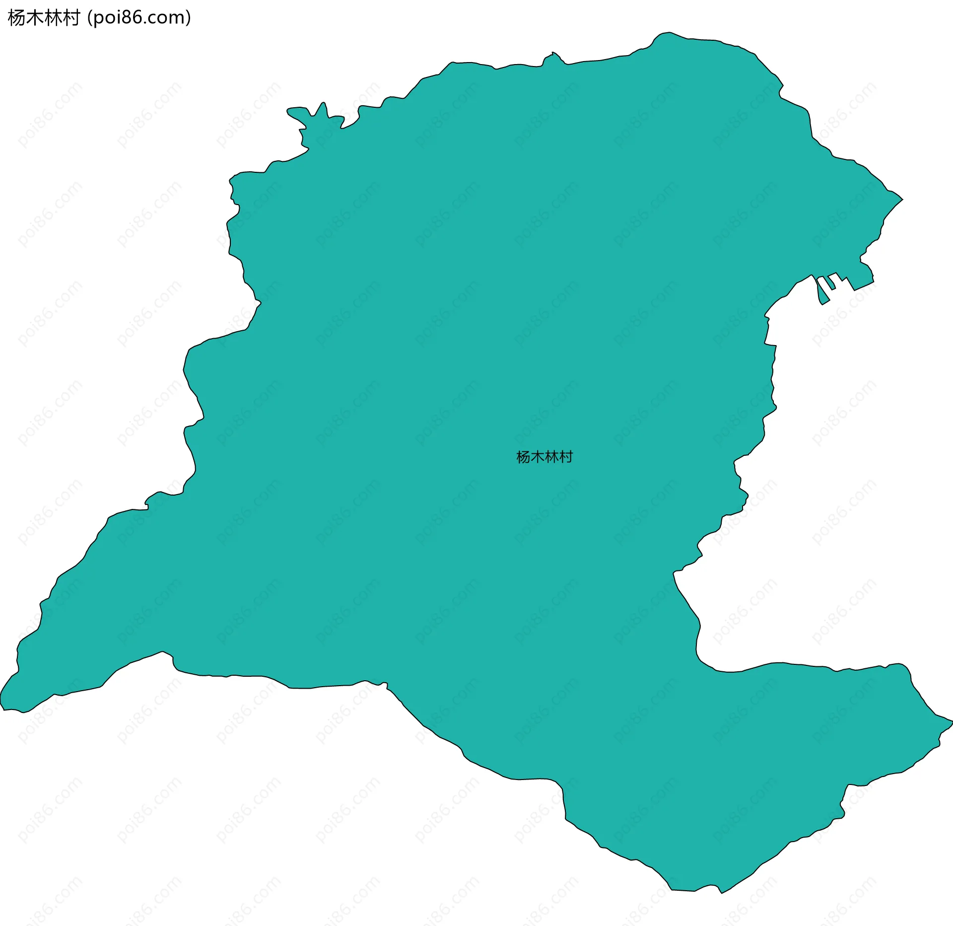 杨木林村边界地图