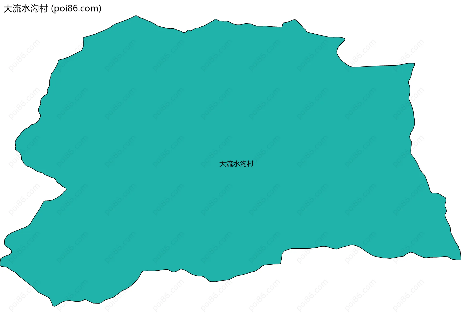 大流水沟村边界地图