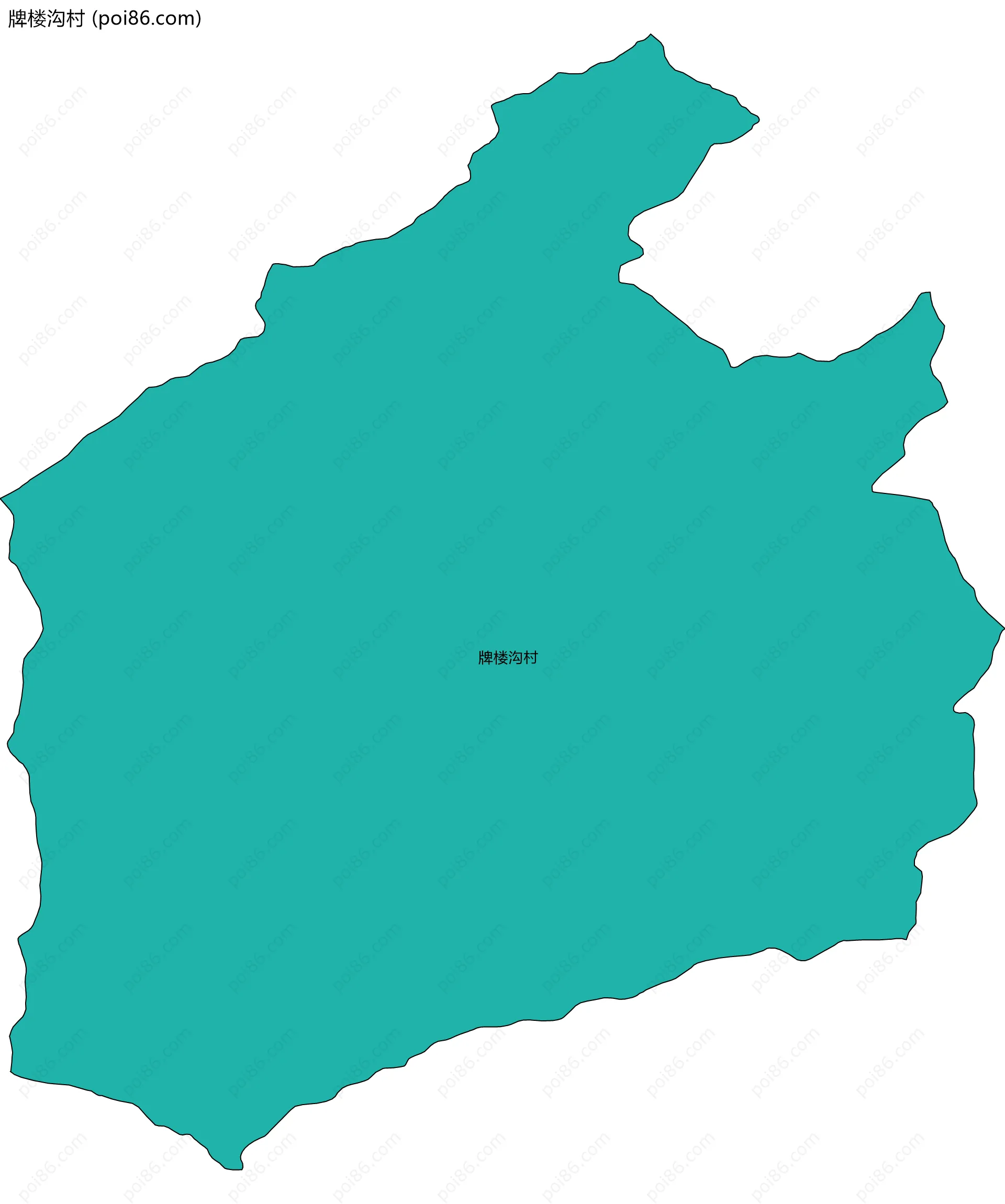 牌楼沟村边界地图