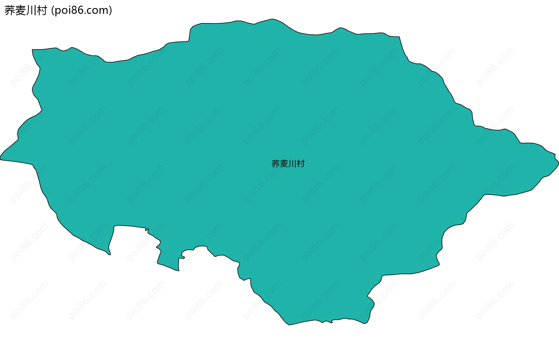 荞麦川村边界地图