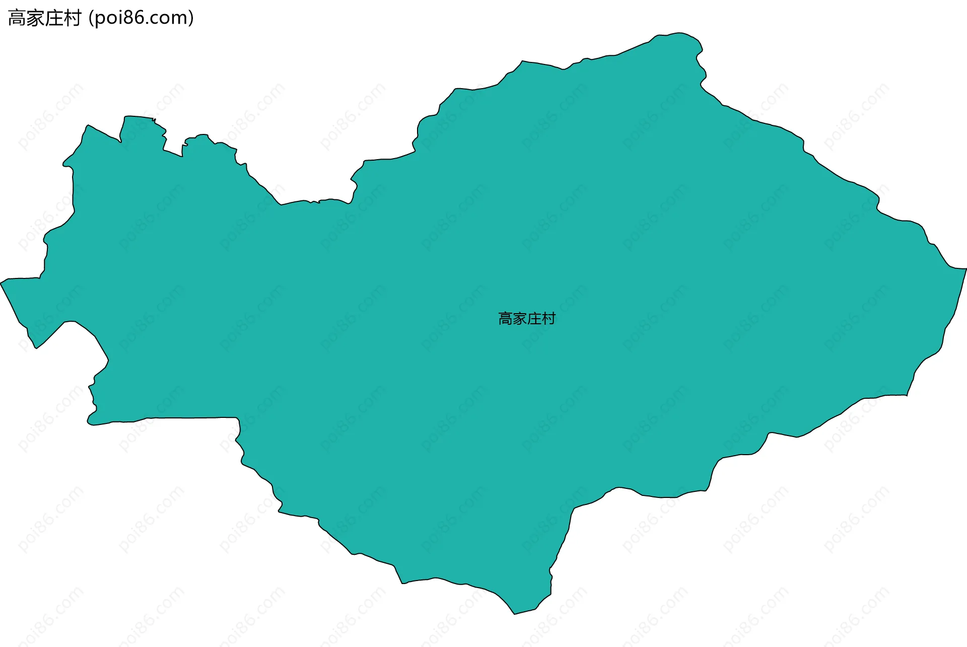 高家庄村边界地图