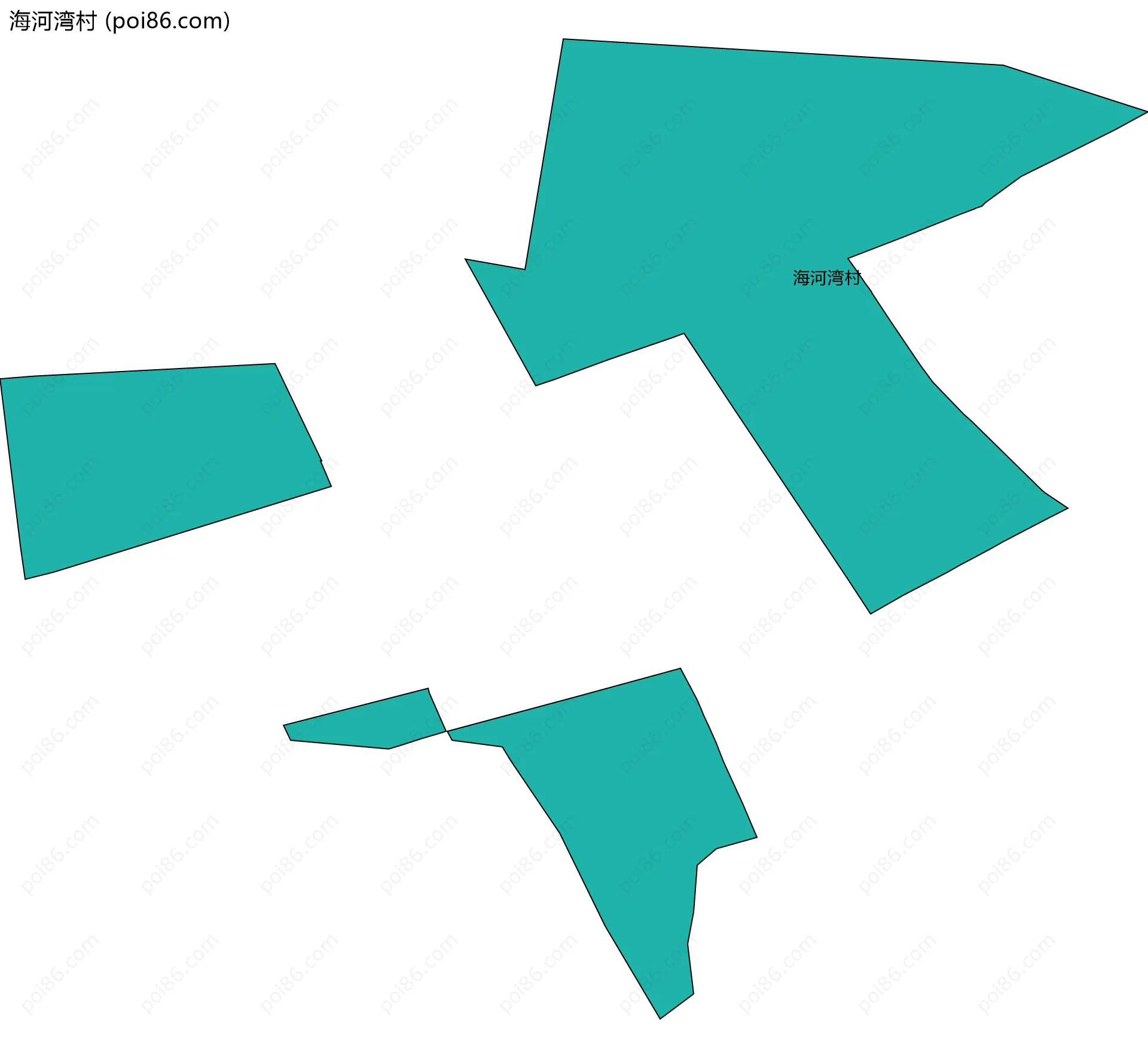 海河湾村边界地图