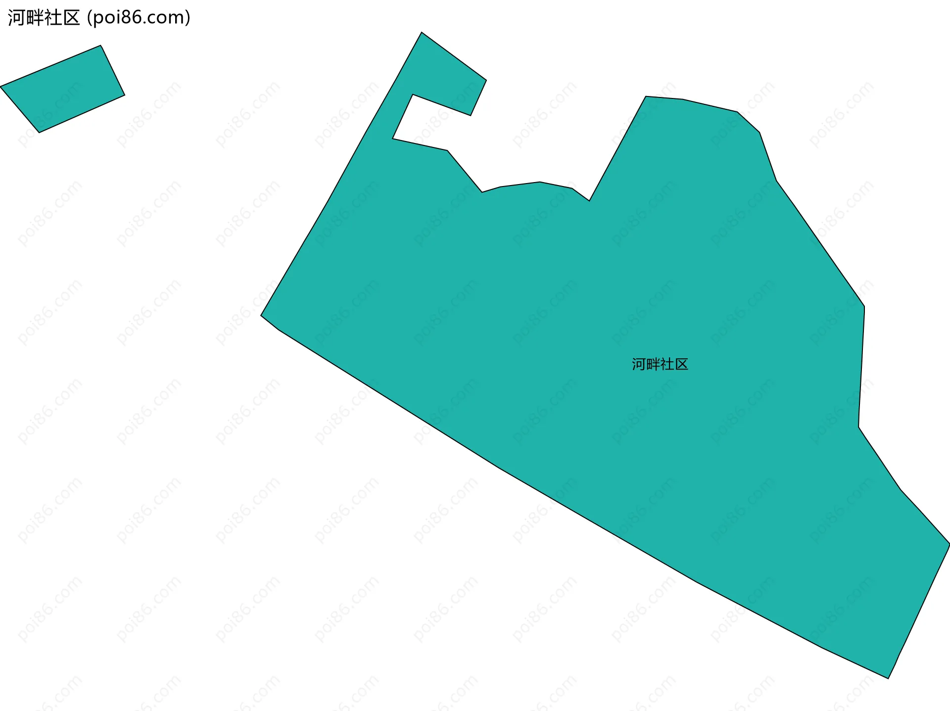 河畔社区边界地图