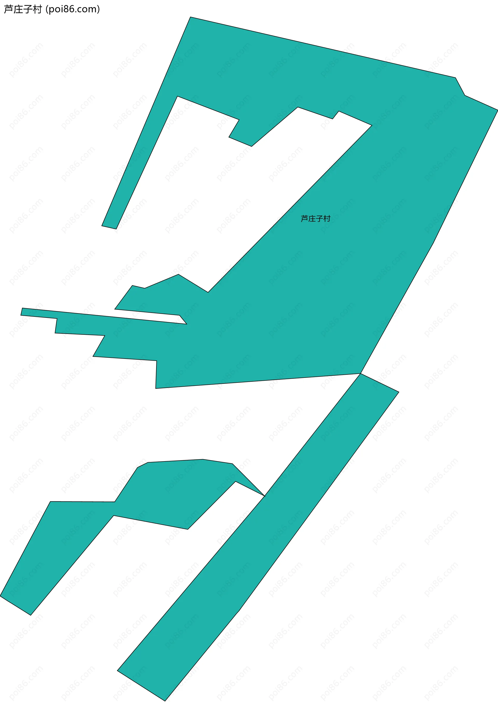 芦庄子村边界地图