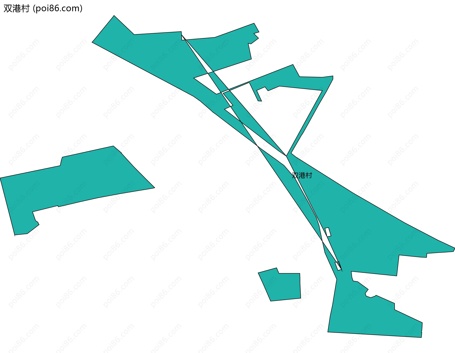 双港村边界地图
