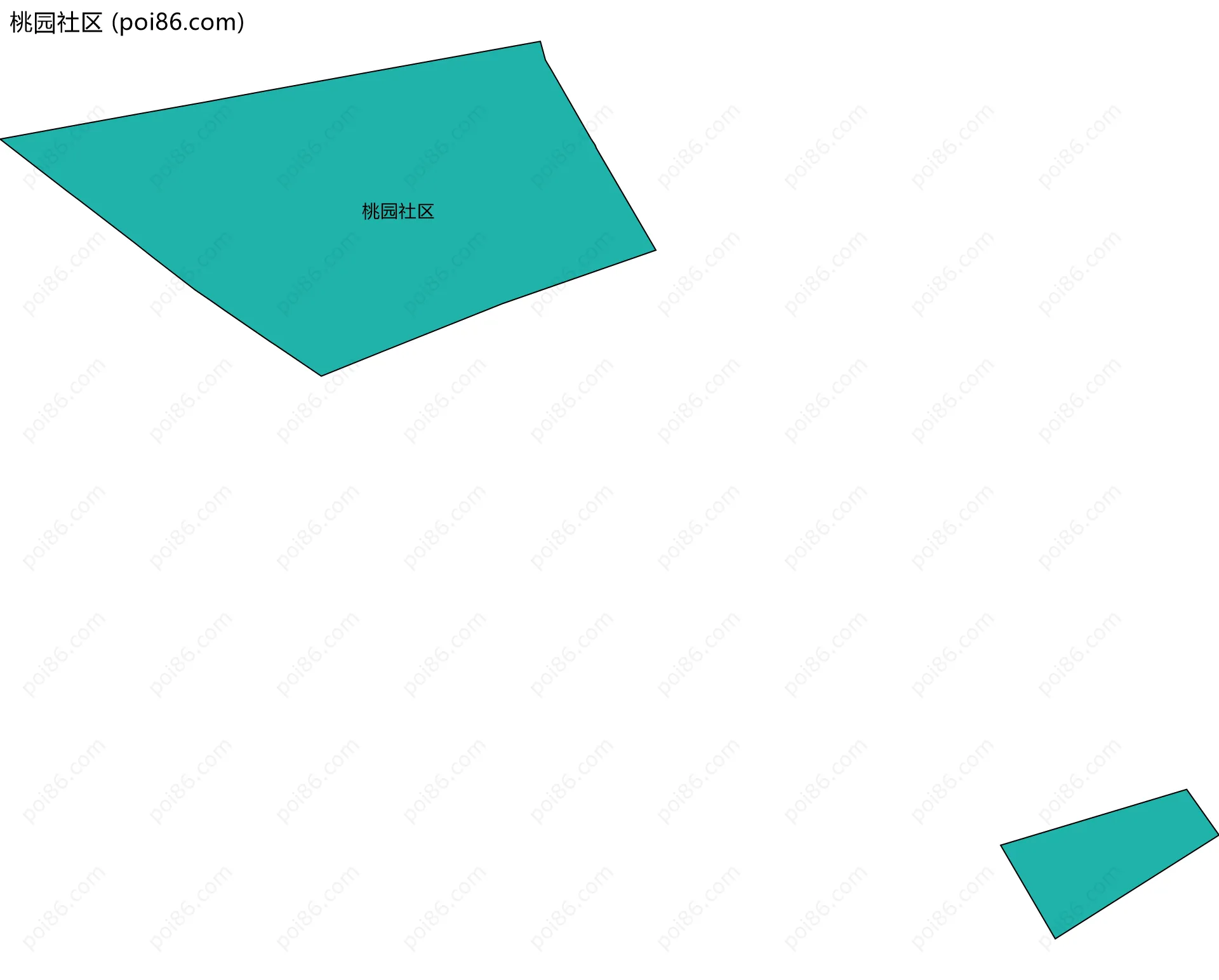 桃园社区边界地图