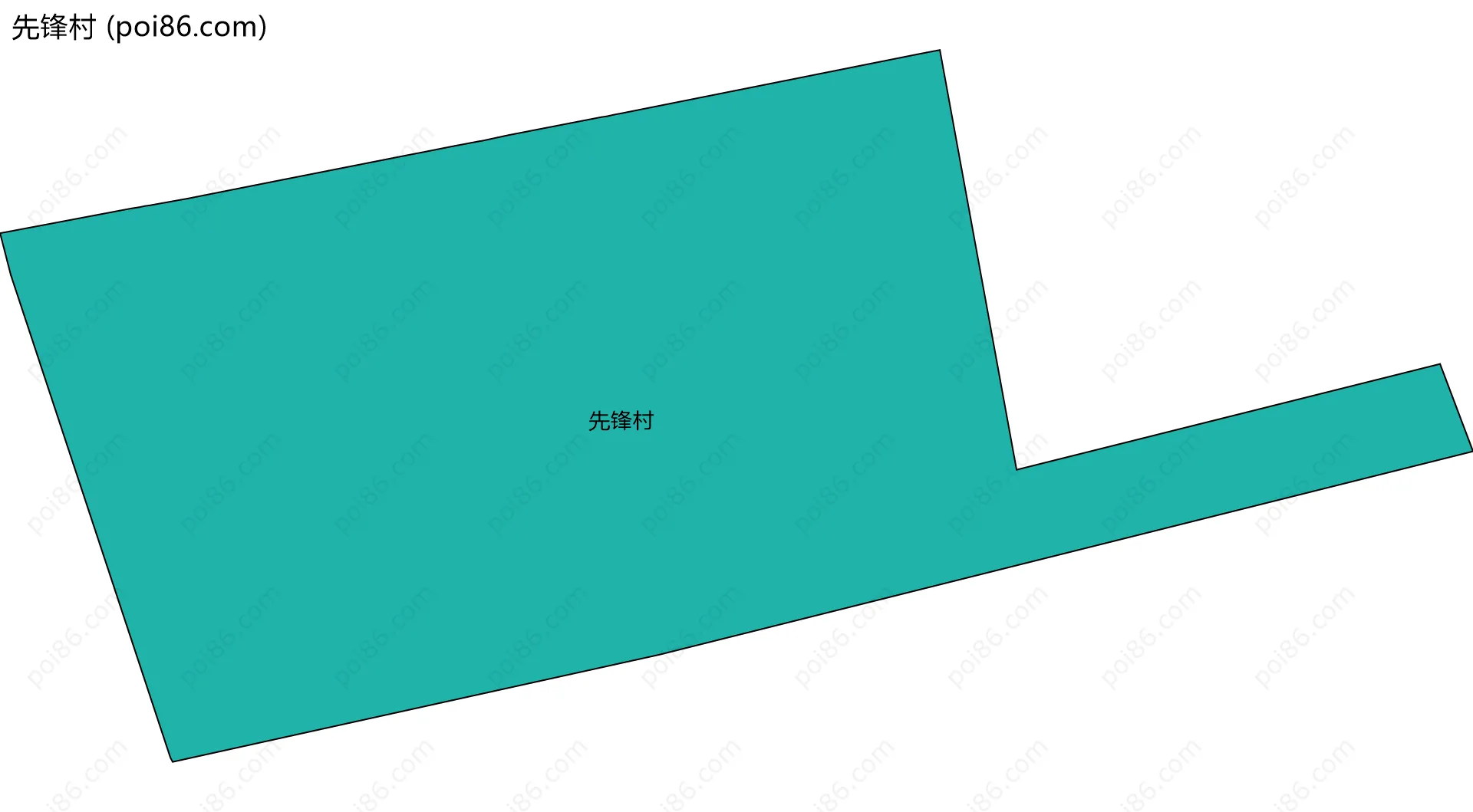 先锋村边界地图