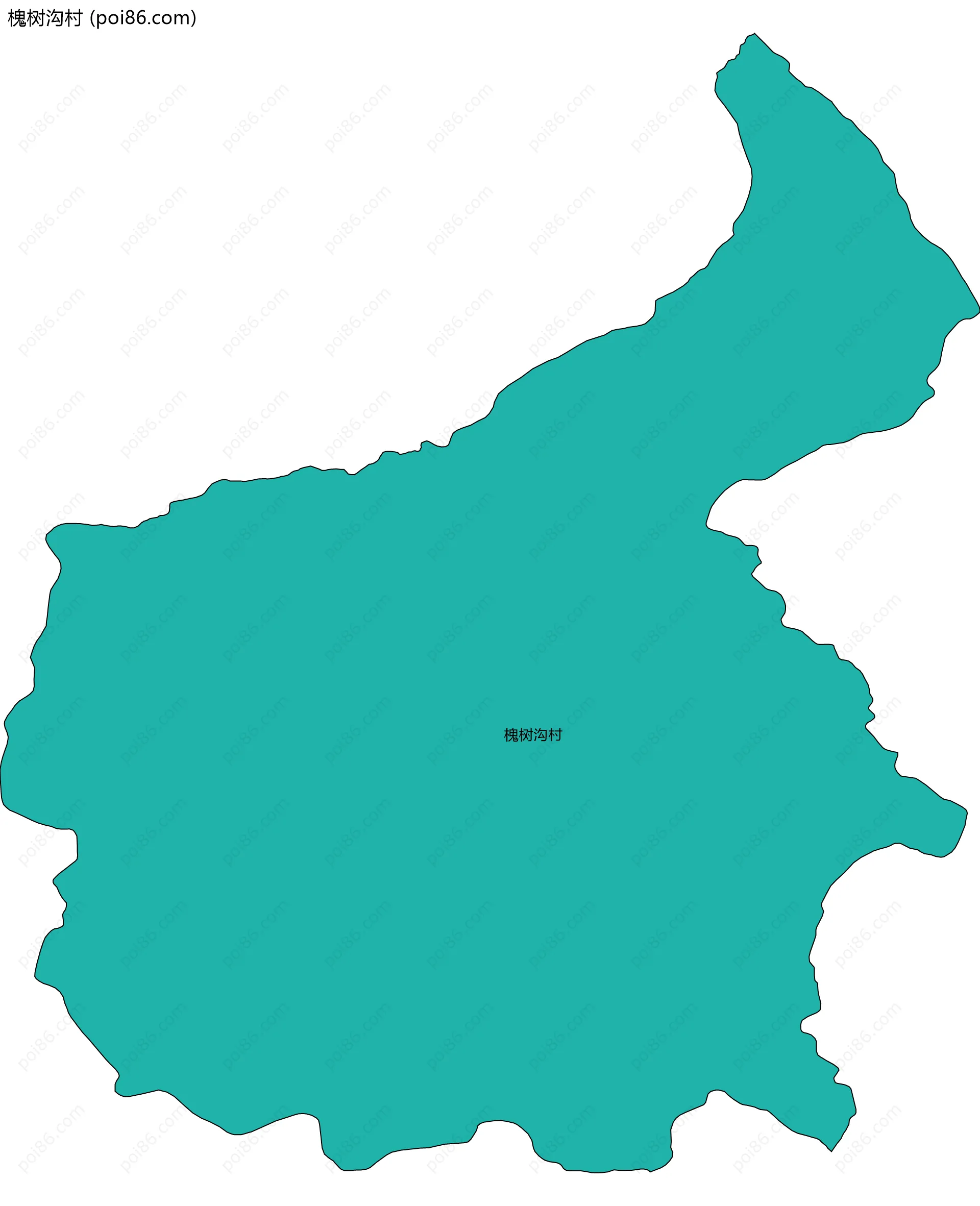 槐树沟村边界地图