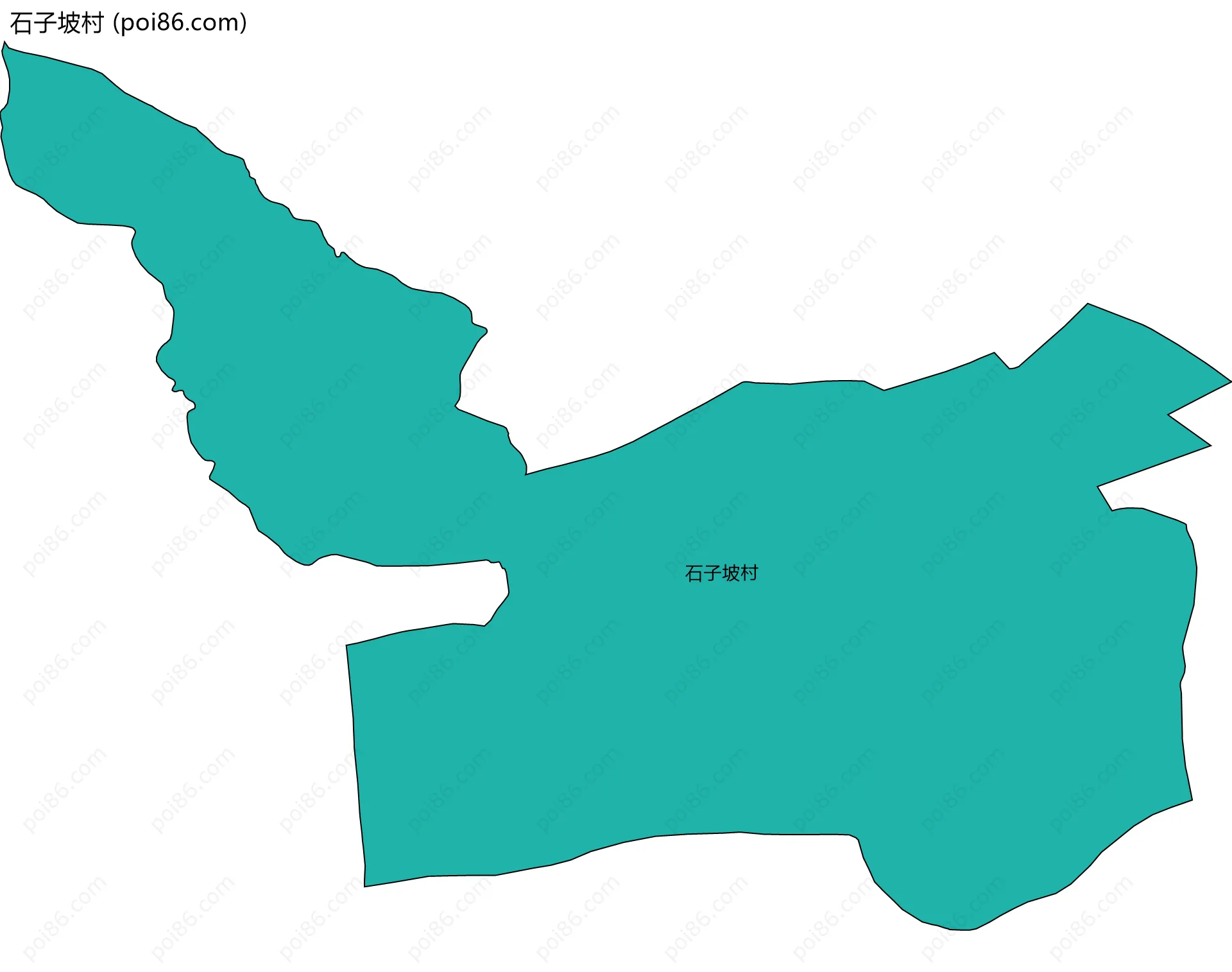 石子坡村边界地图