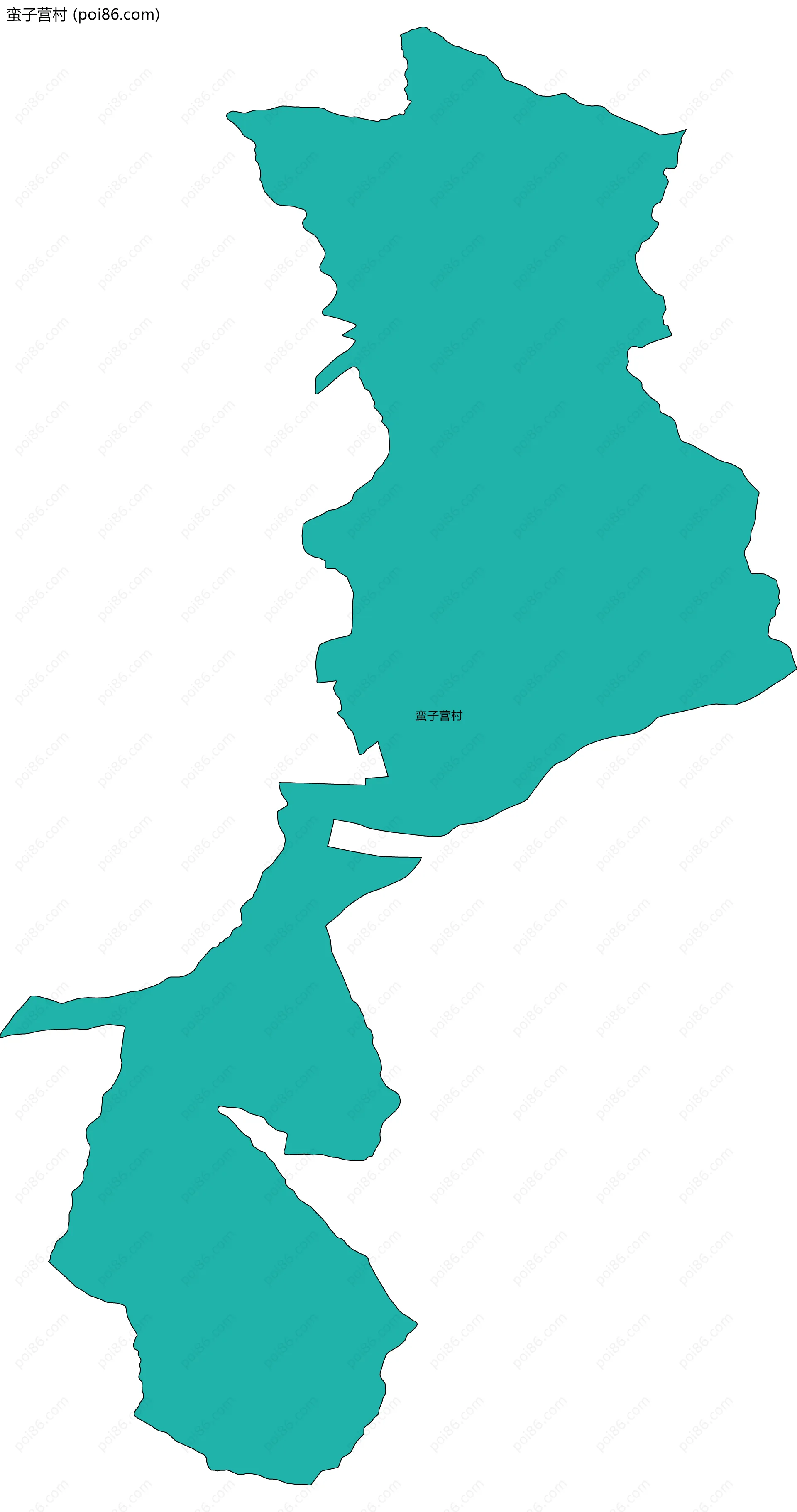 蛮子营村边界地图