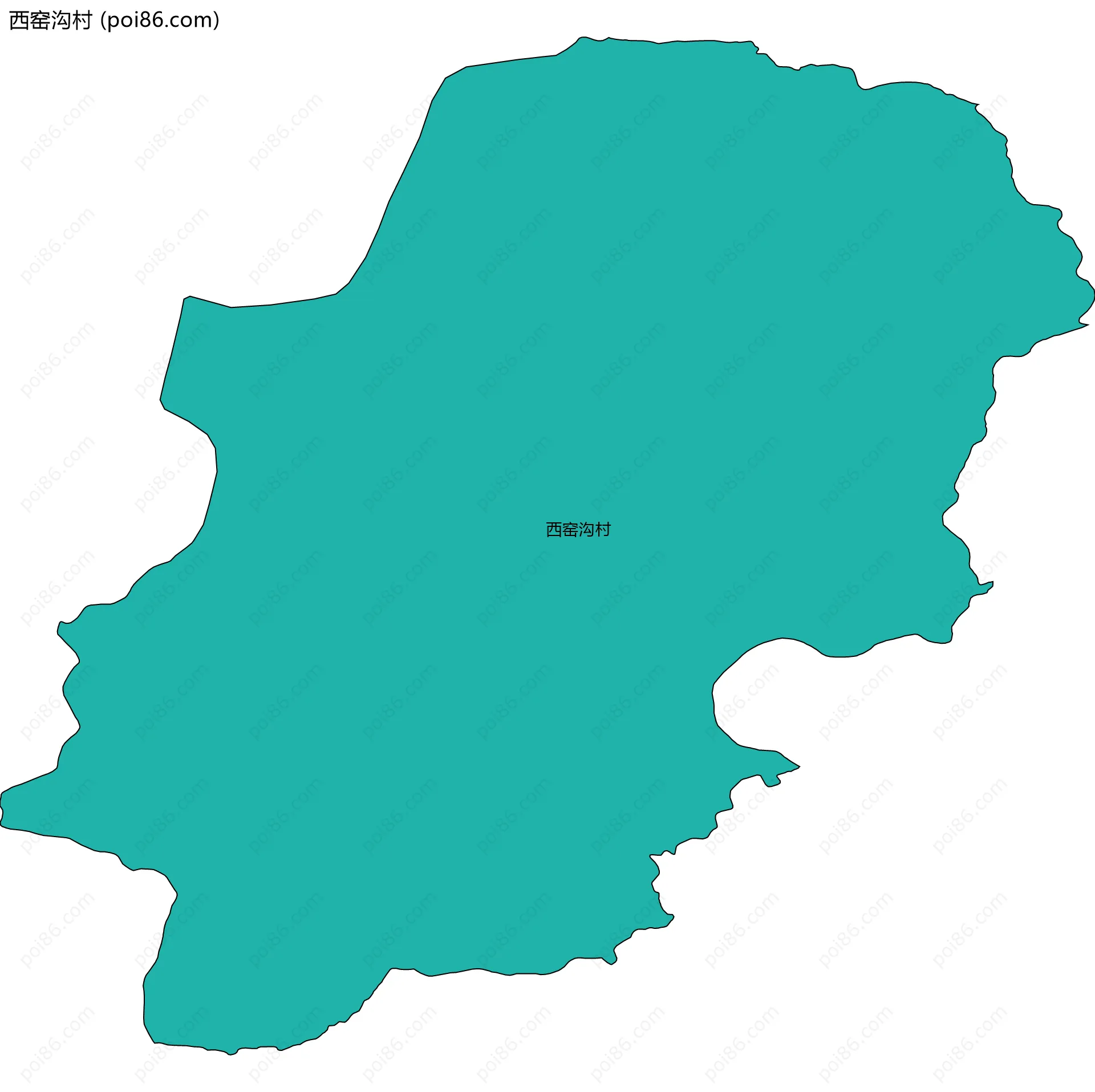 西窑沟村边界地图