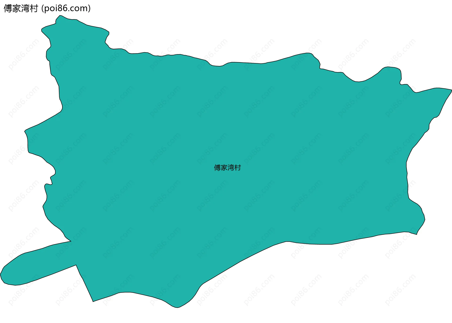 傅家湾村边界地图