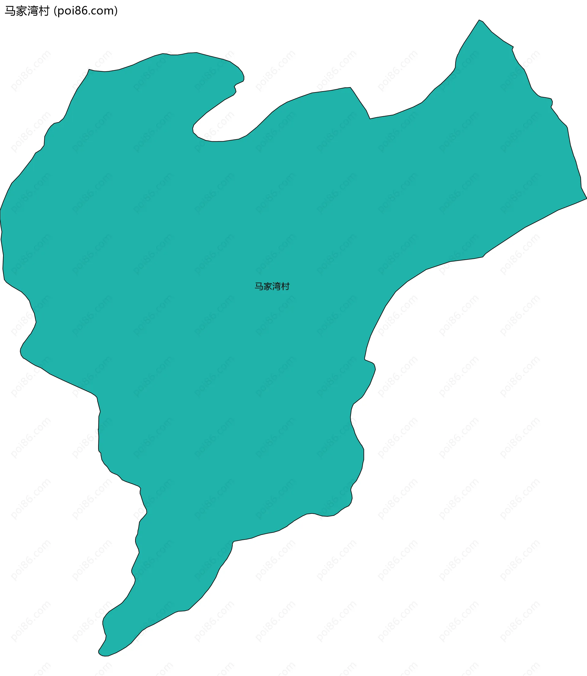 马家湾村边界地图