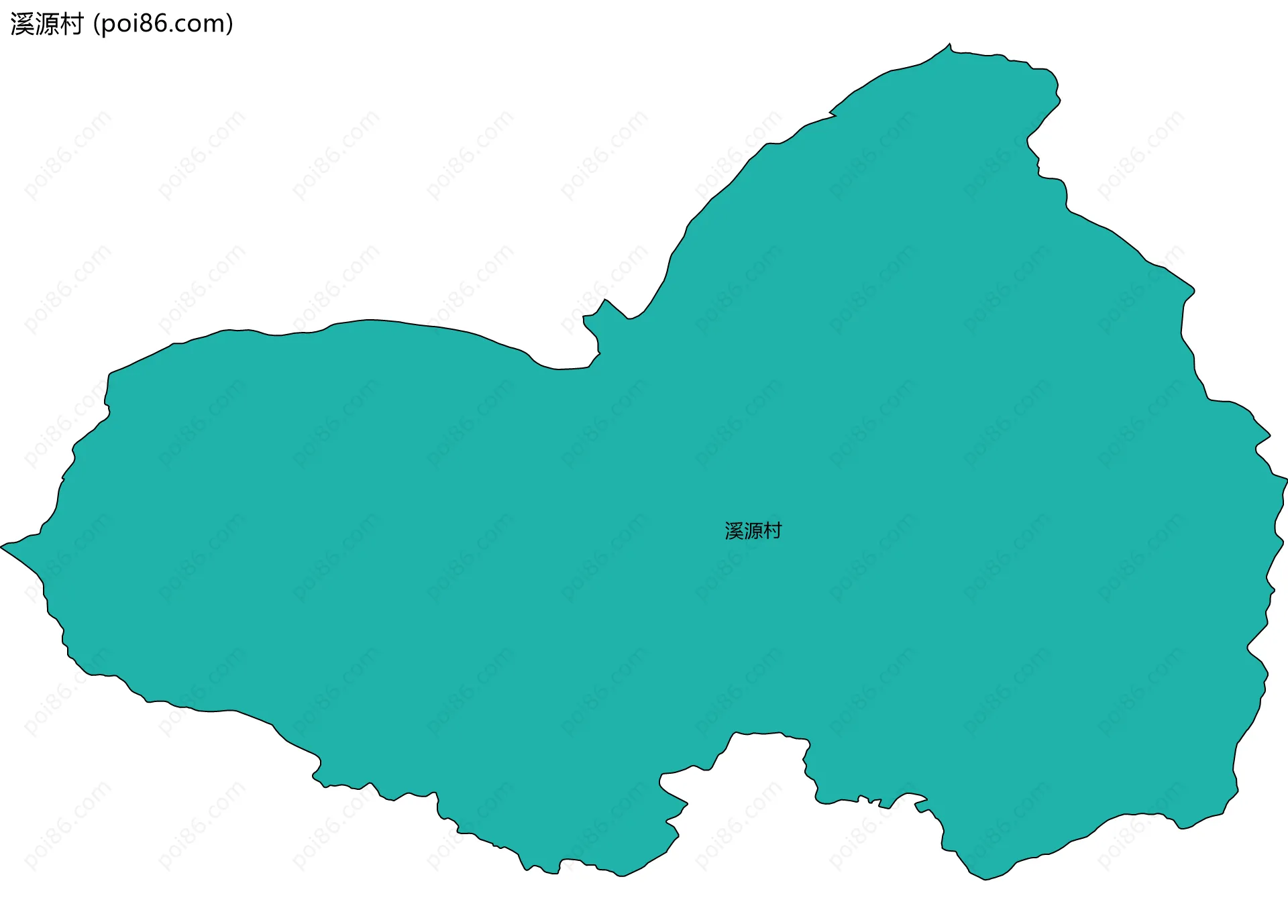 溪源村边界地图