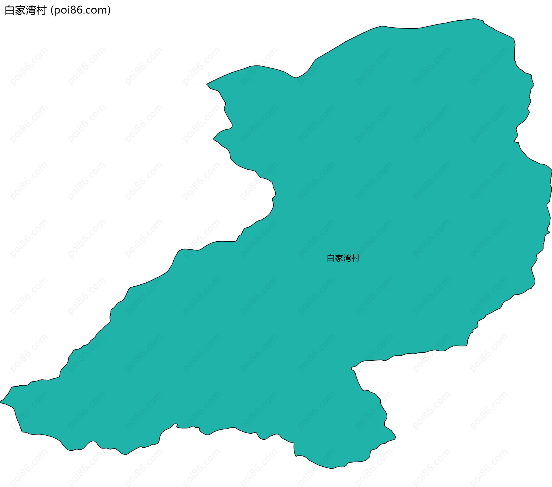 白家湾村边界地图