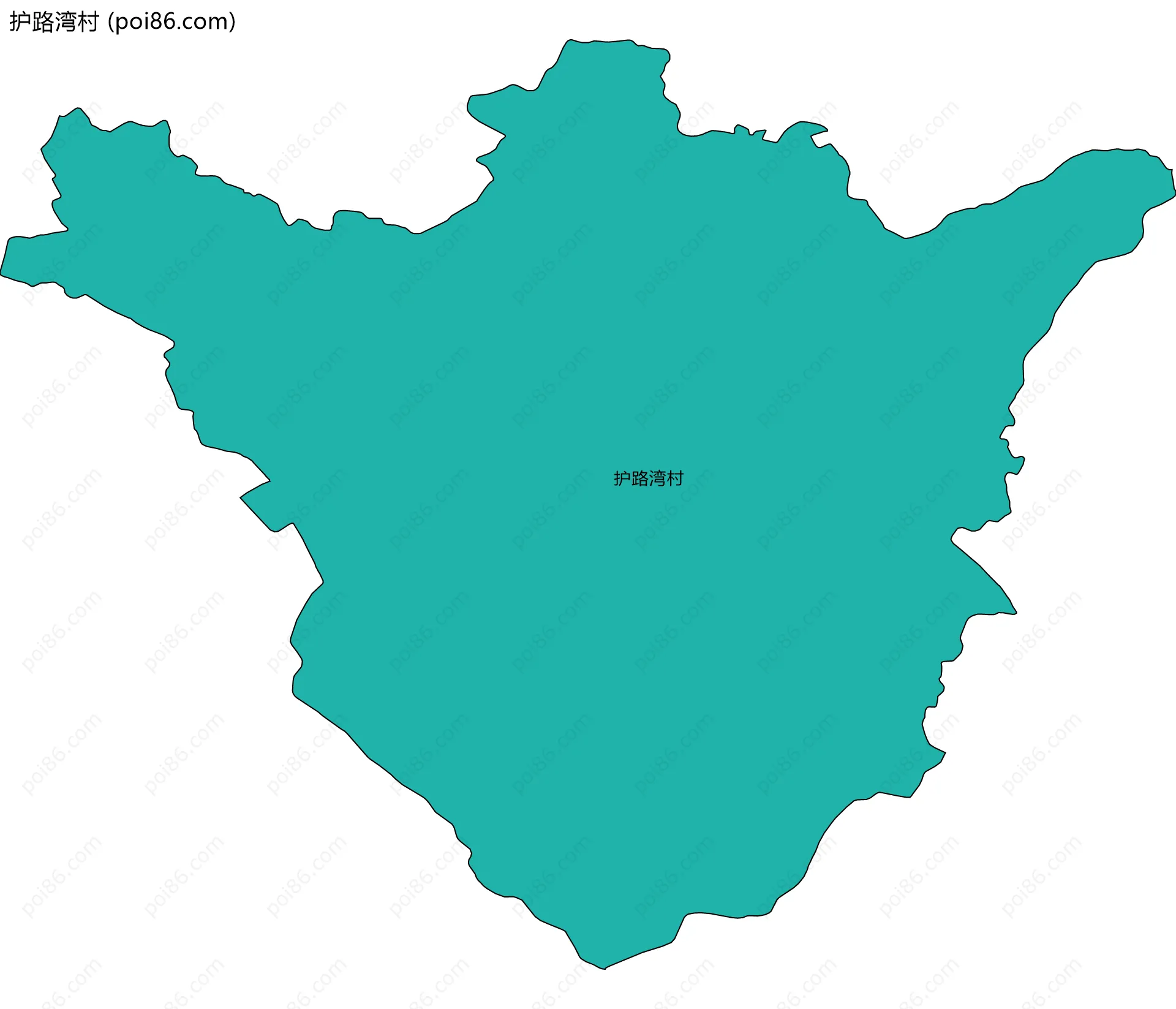 护路湾村边界地图