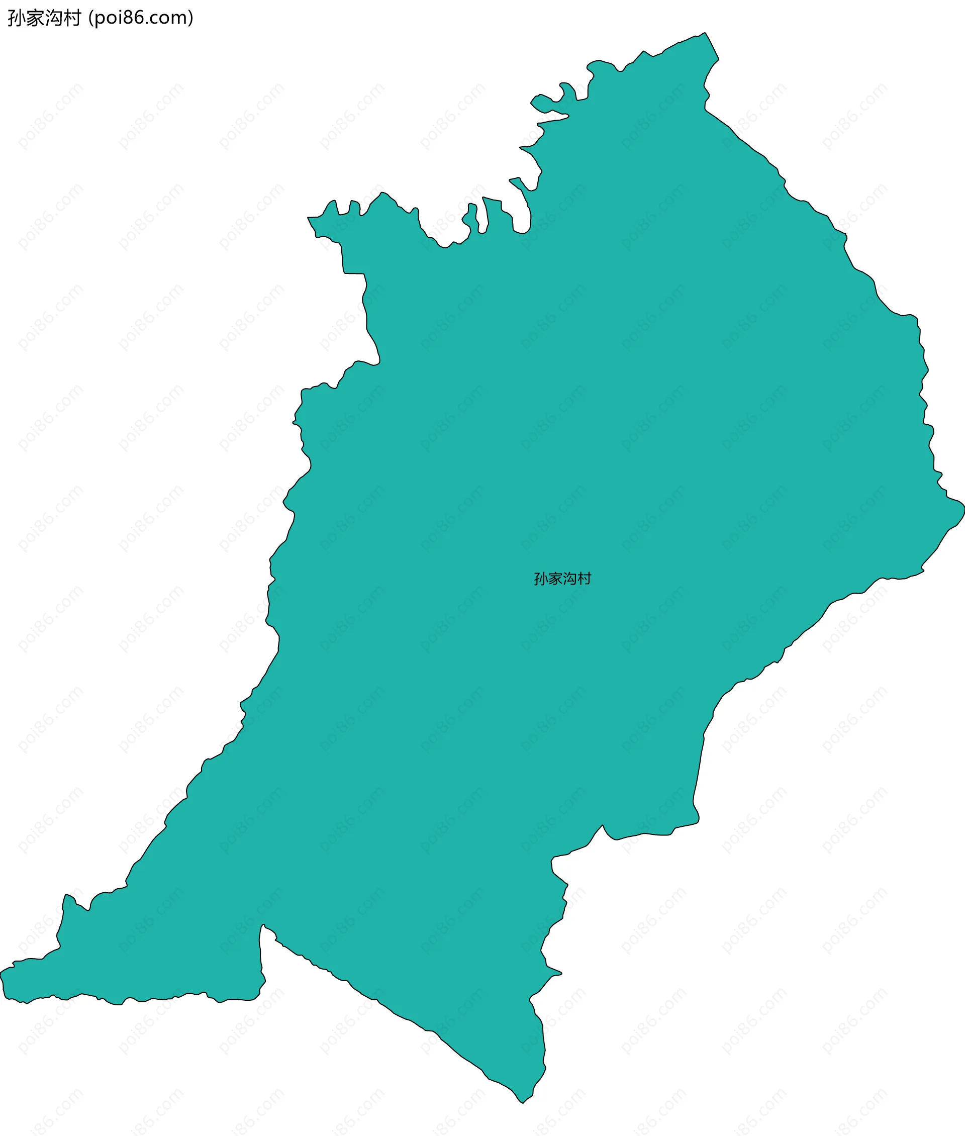 孙家沟村边界地图