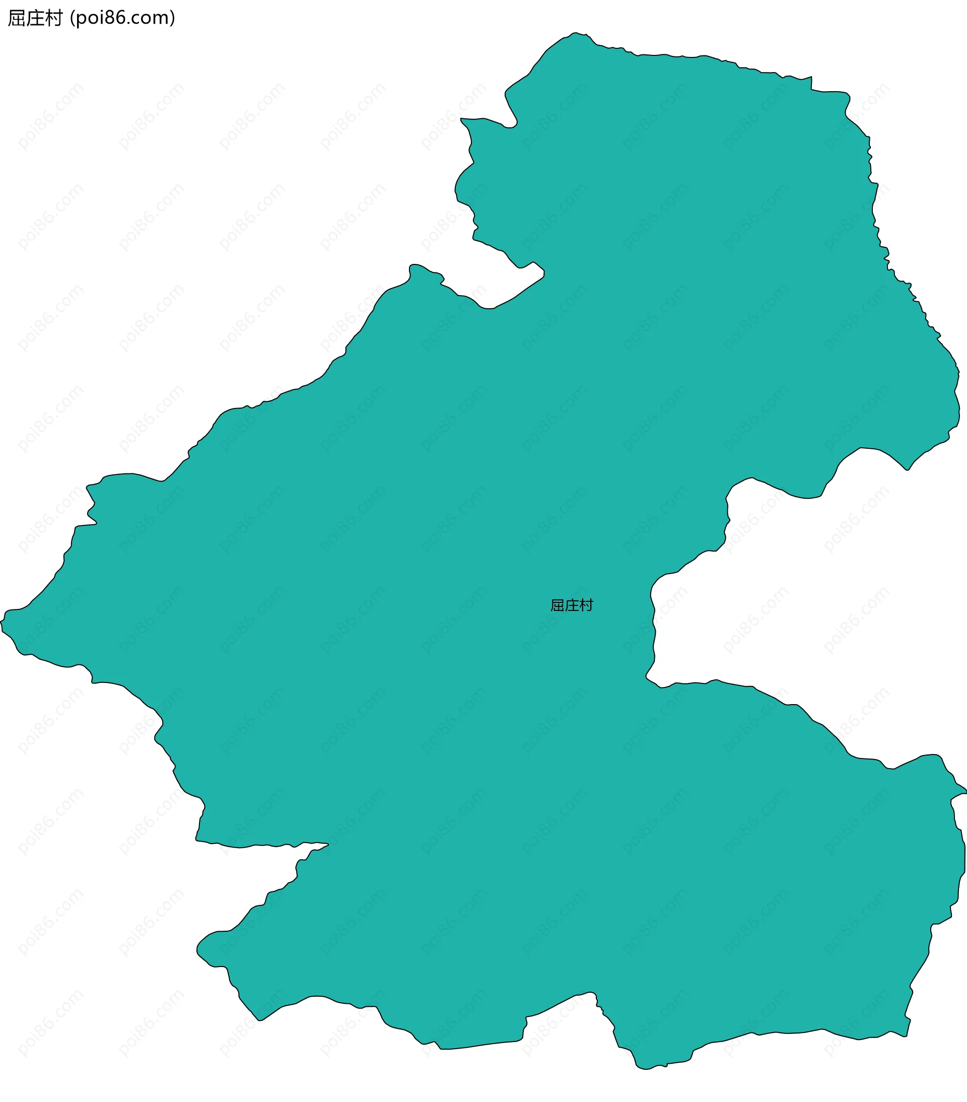 屈庄村边界地图