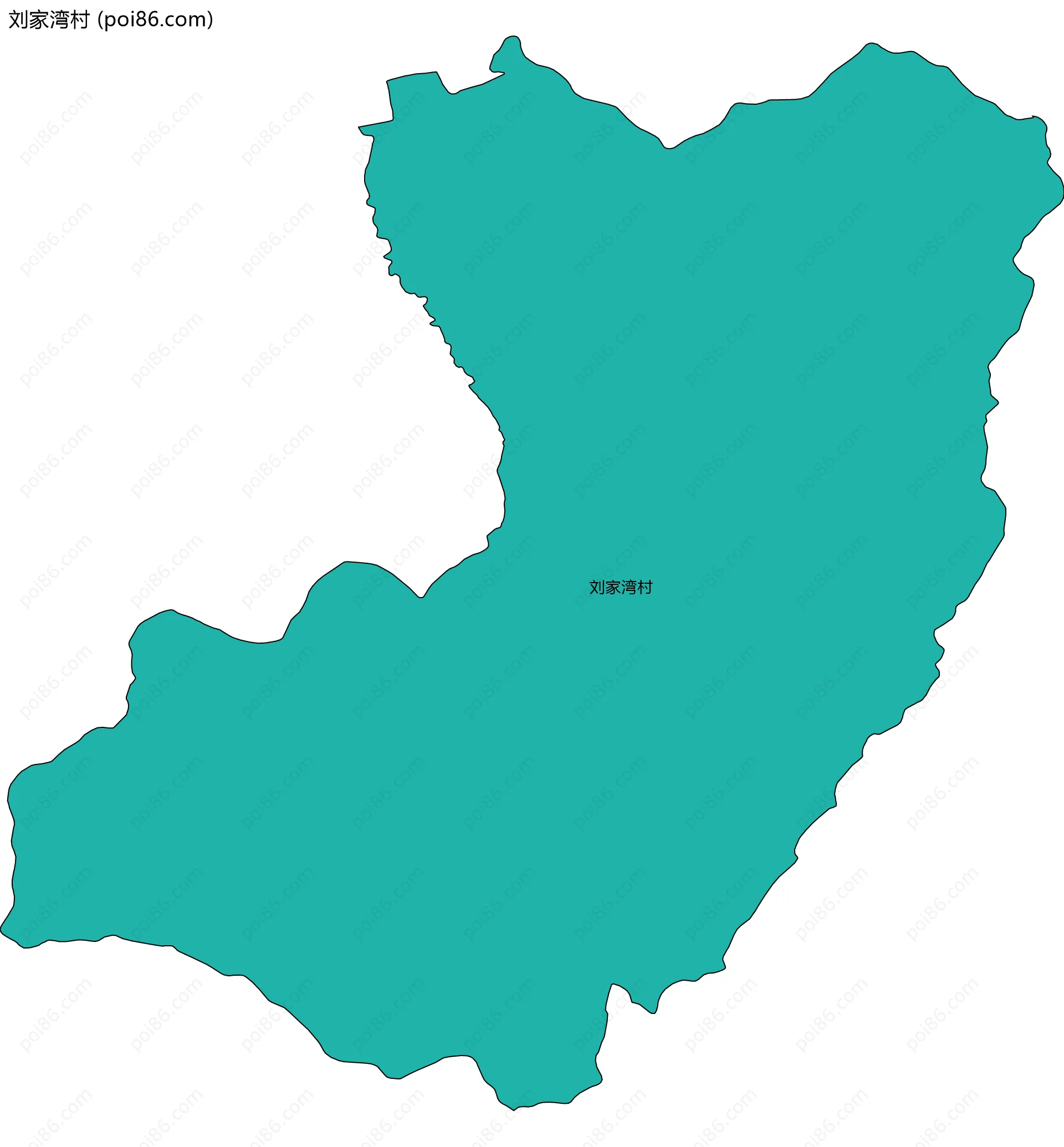 刘家湾村边界地图