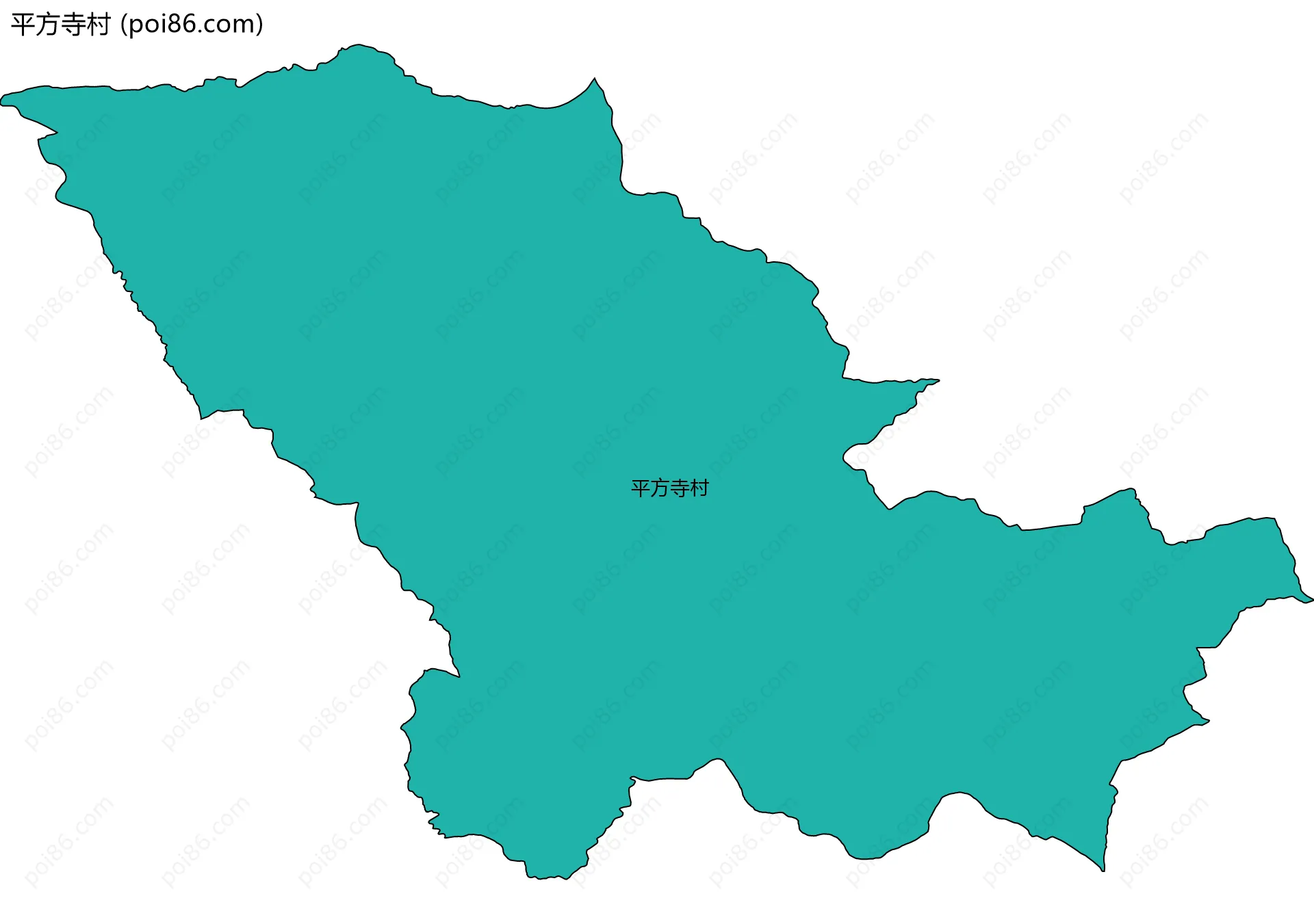 平方寺村边界地图