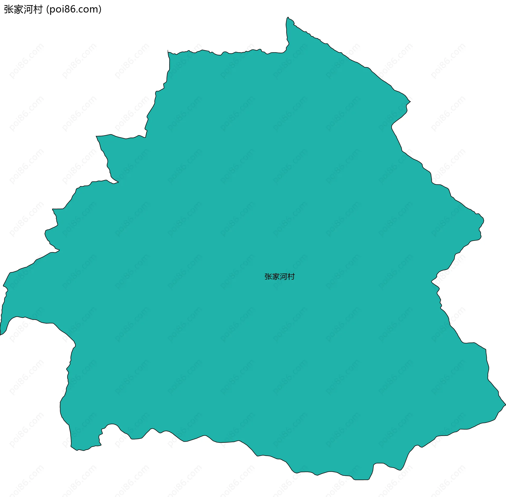 张家河村边界地图