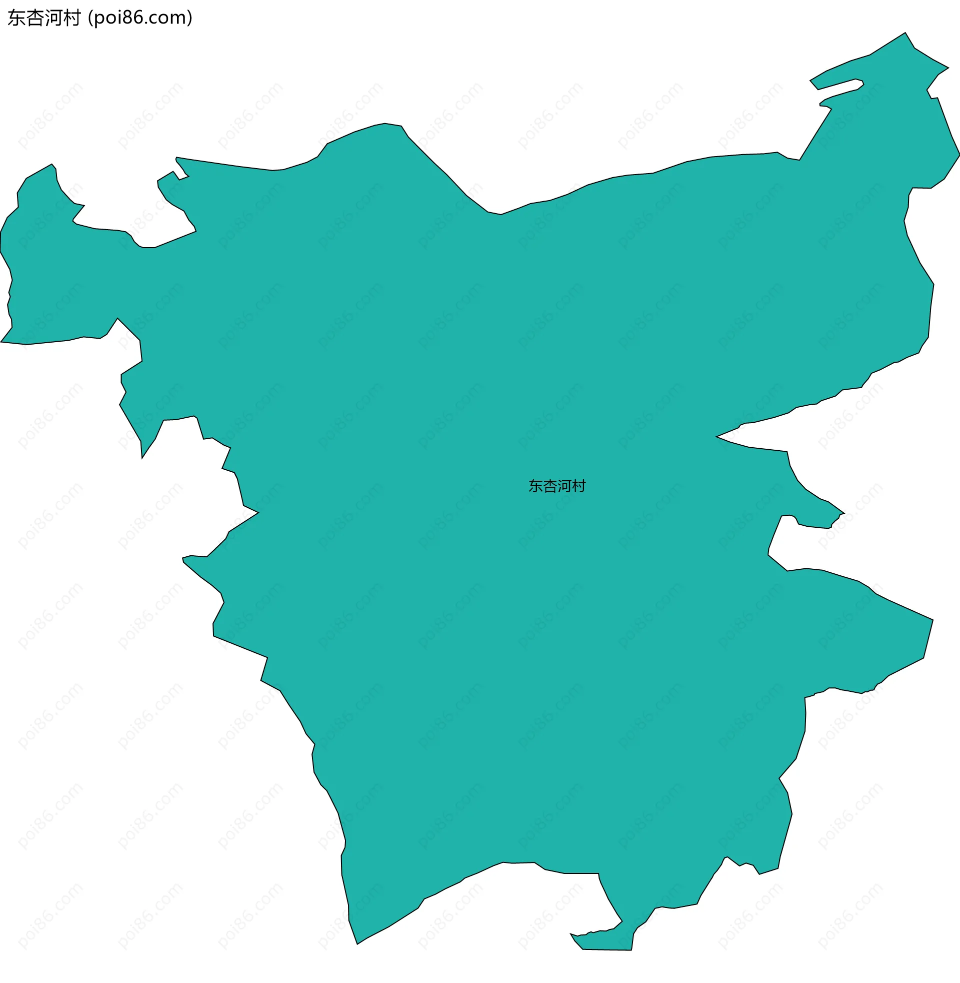 东杏河村边界地图