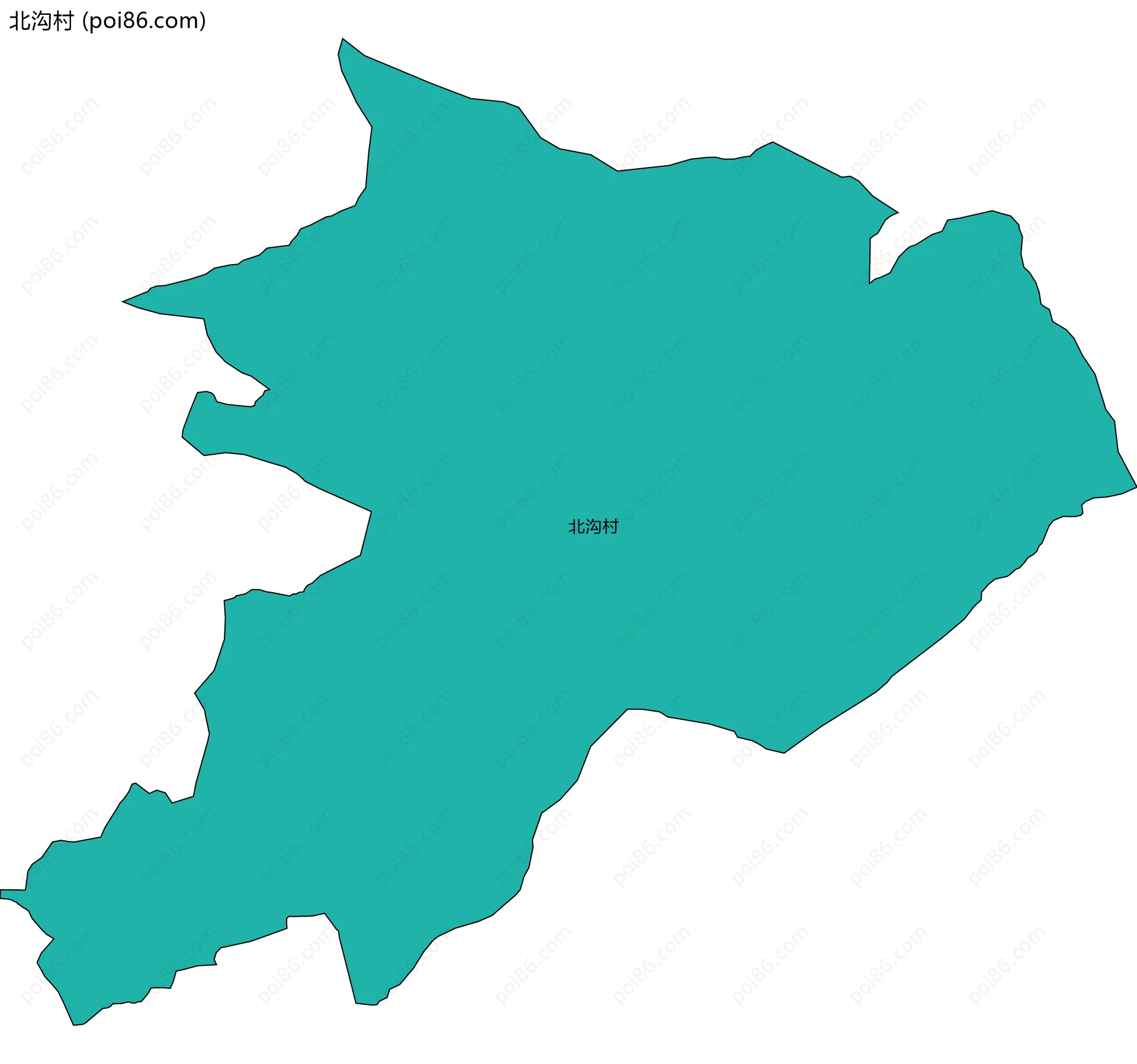 北沟村边界地图