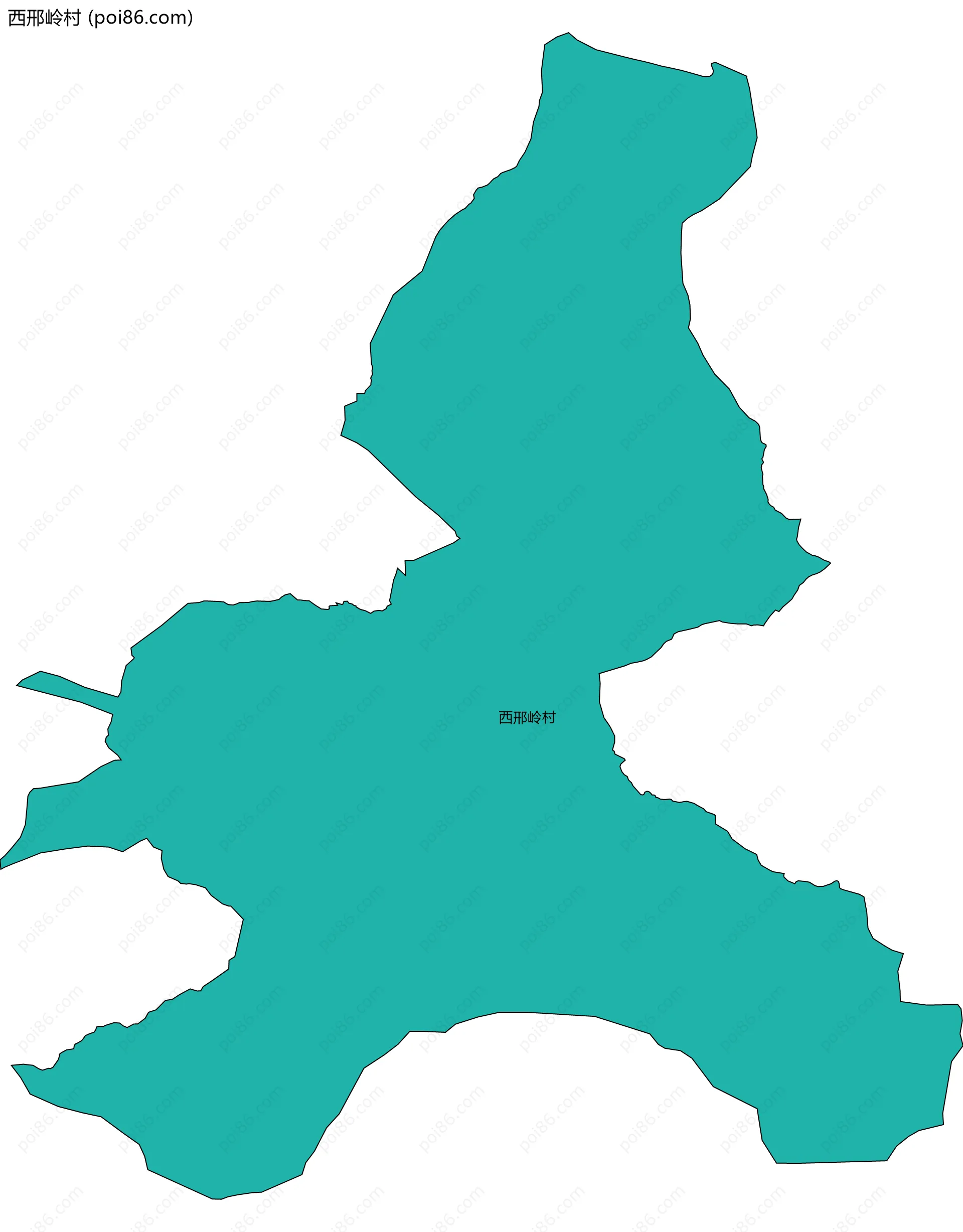 西邢岭村边界地图
