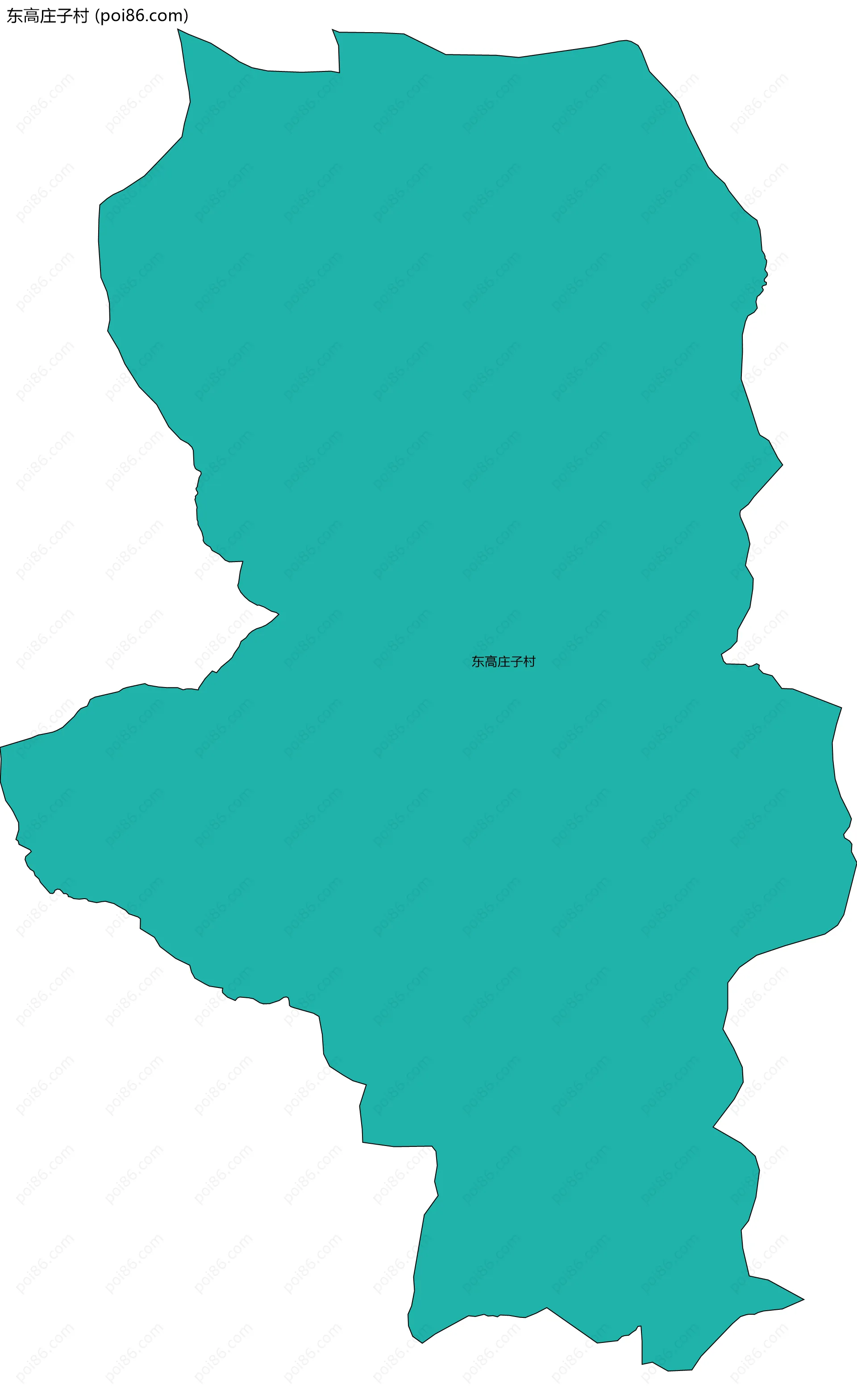 东高庄子村边界地图